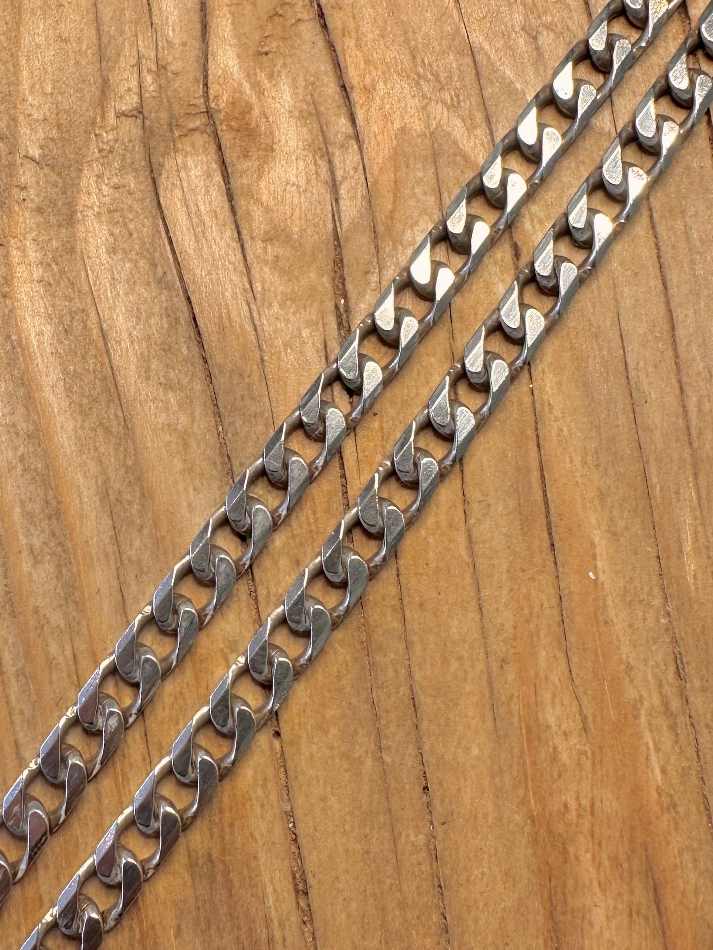 Vintage Curb Chain 925 Sterling Silver 20 inch Necklace