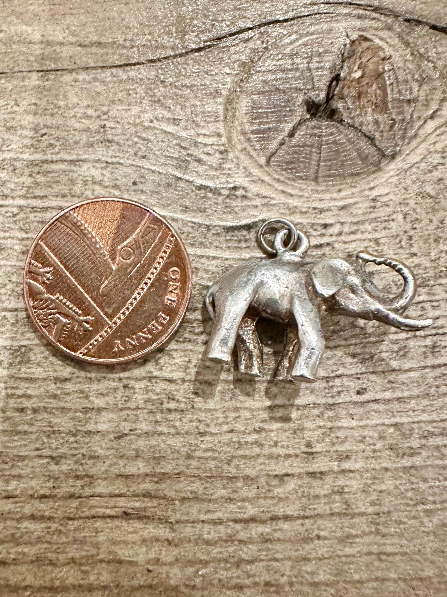 Vintage Elephant Solid 925 Silver Pendant