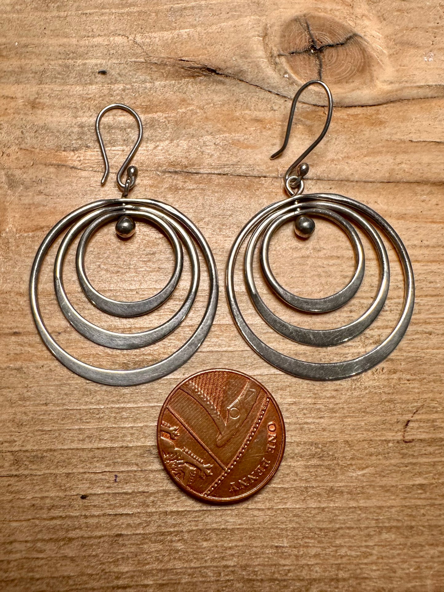 Abstract Circle Rotating 925 Silver Earrinfs