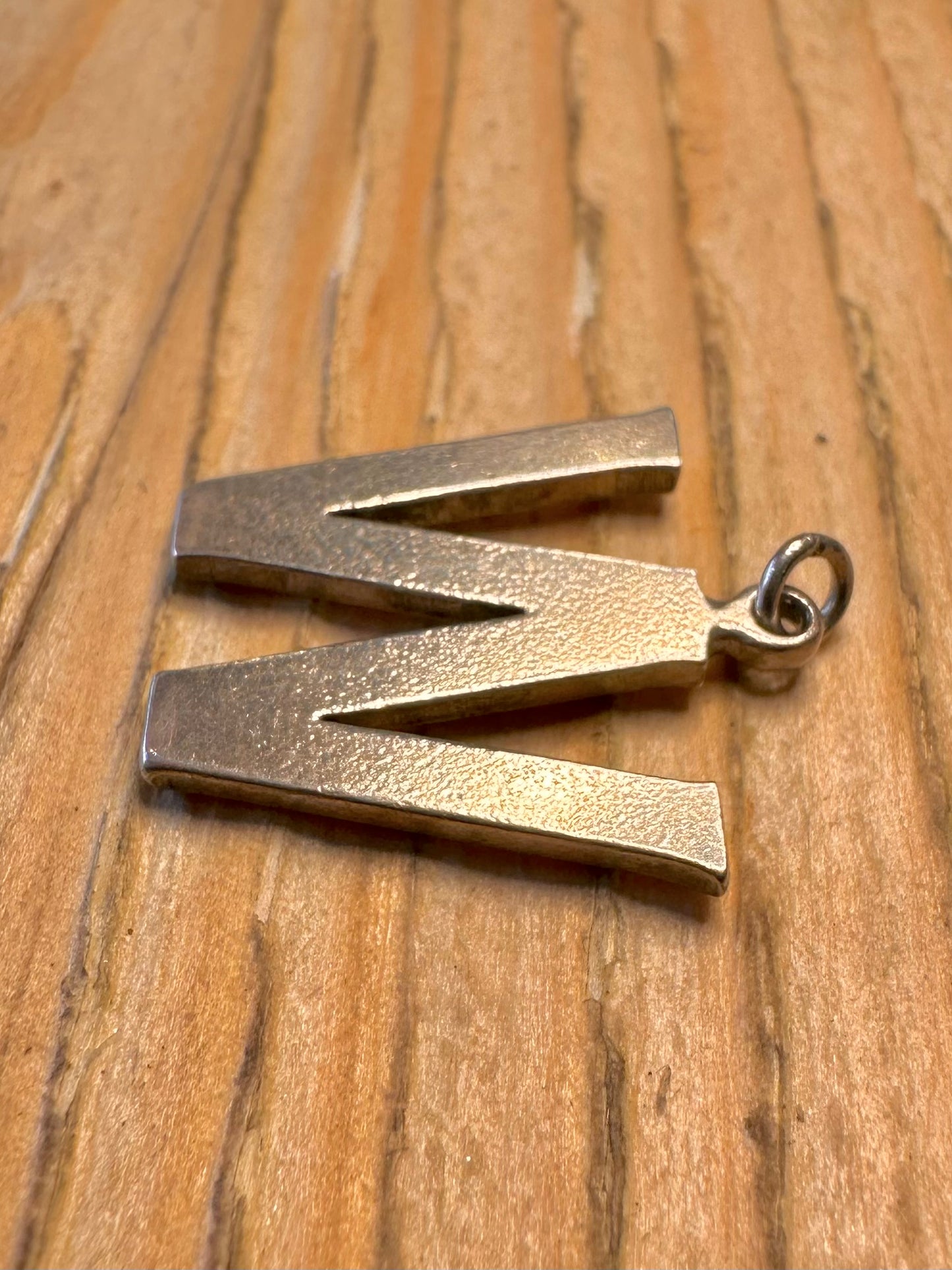 Vintage Letter W 925 Sterling Silver Pendant