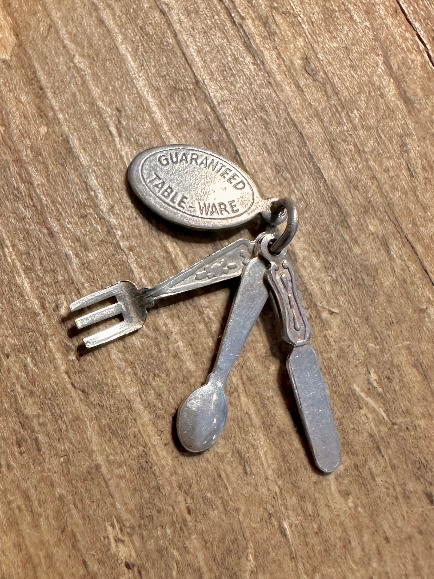 Vintage Cutlery 925 Silver Charm Pendant