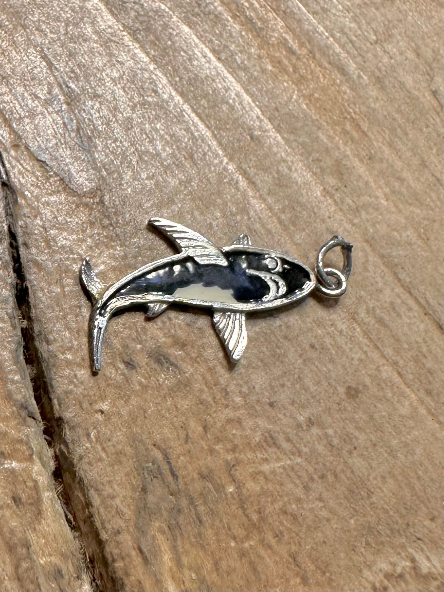 Vintage Shake Enamel 925 Silver Charm Pendant