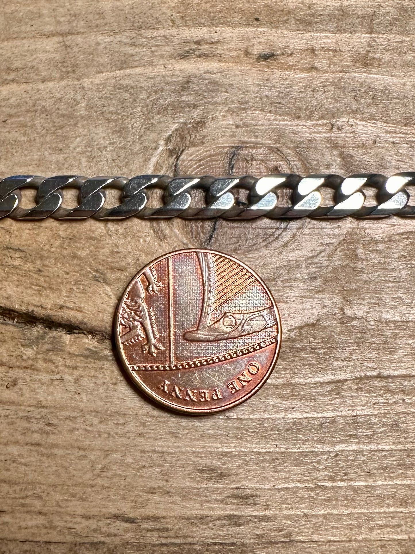 Vintage Curb Chain 925 Silver 20.2 inch Necklace