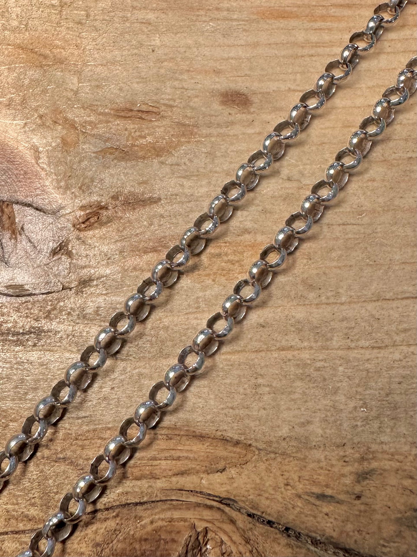 Vintage Belcher Chain 925 Silver 24 inch Necklace