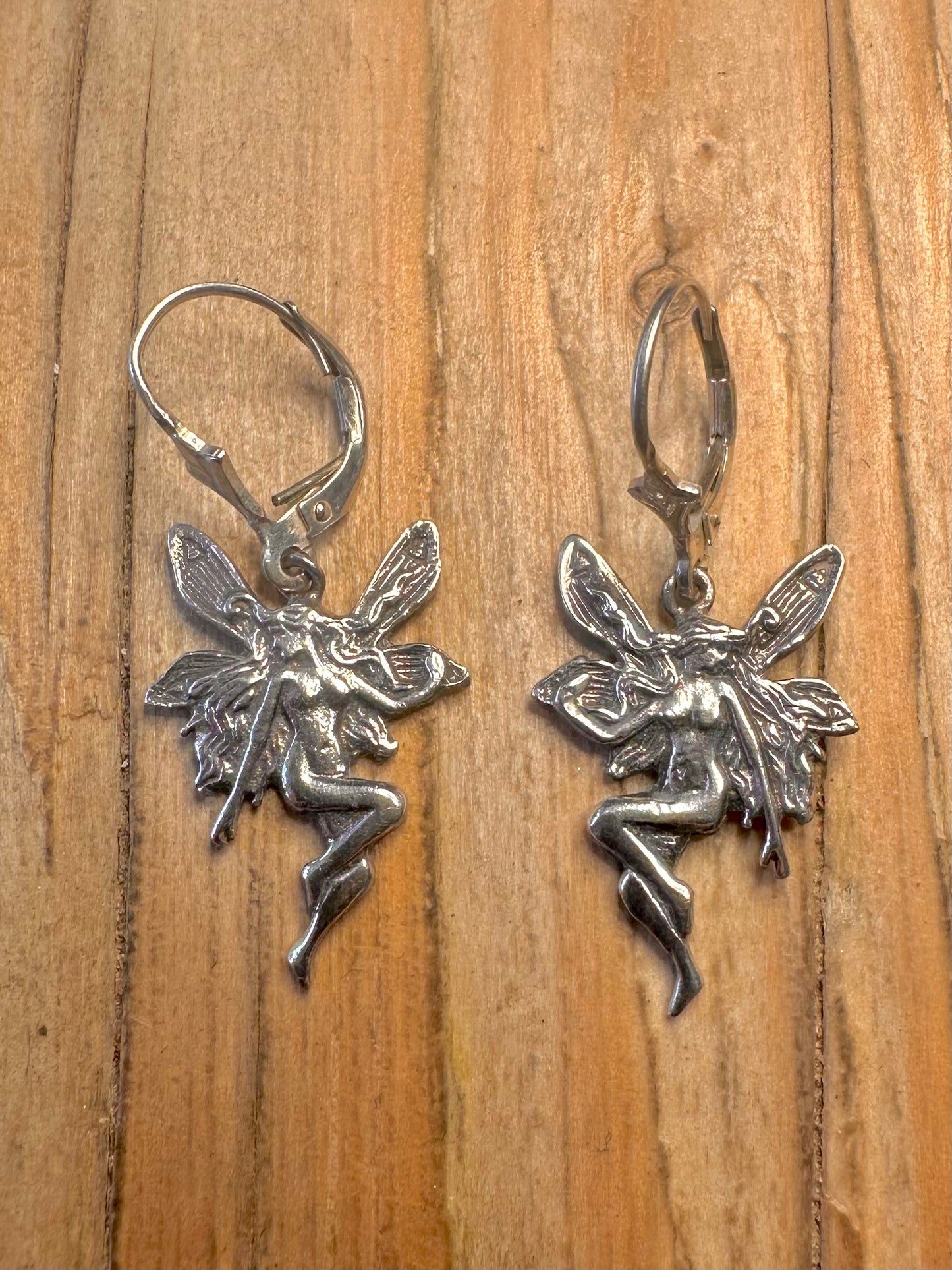 Vintage Fairy 925 Sterling Silver Earrings