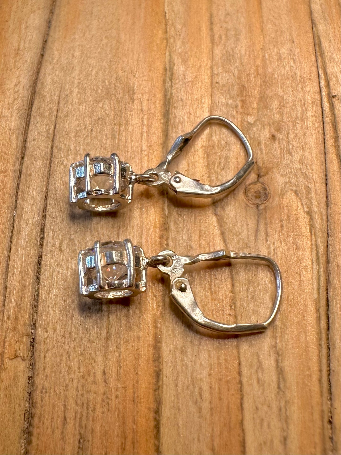 Modern Sparkling CZ 925 Sterling Silver Earrings
