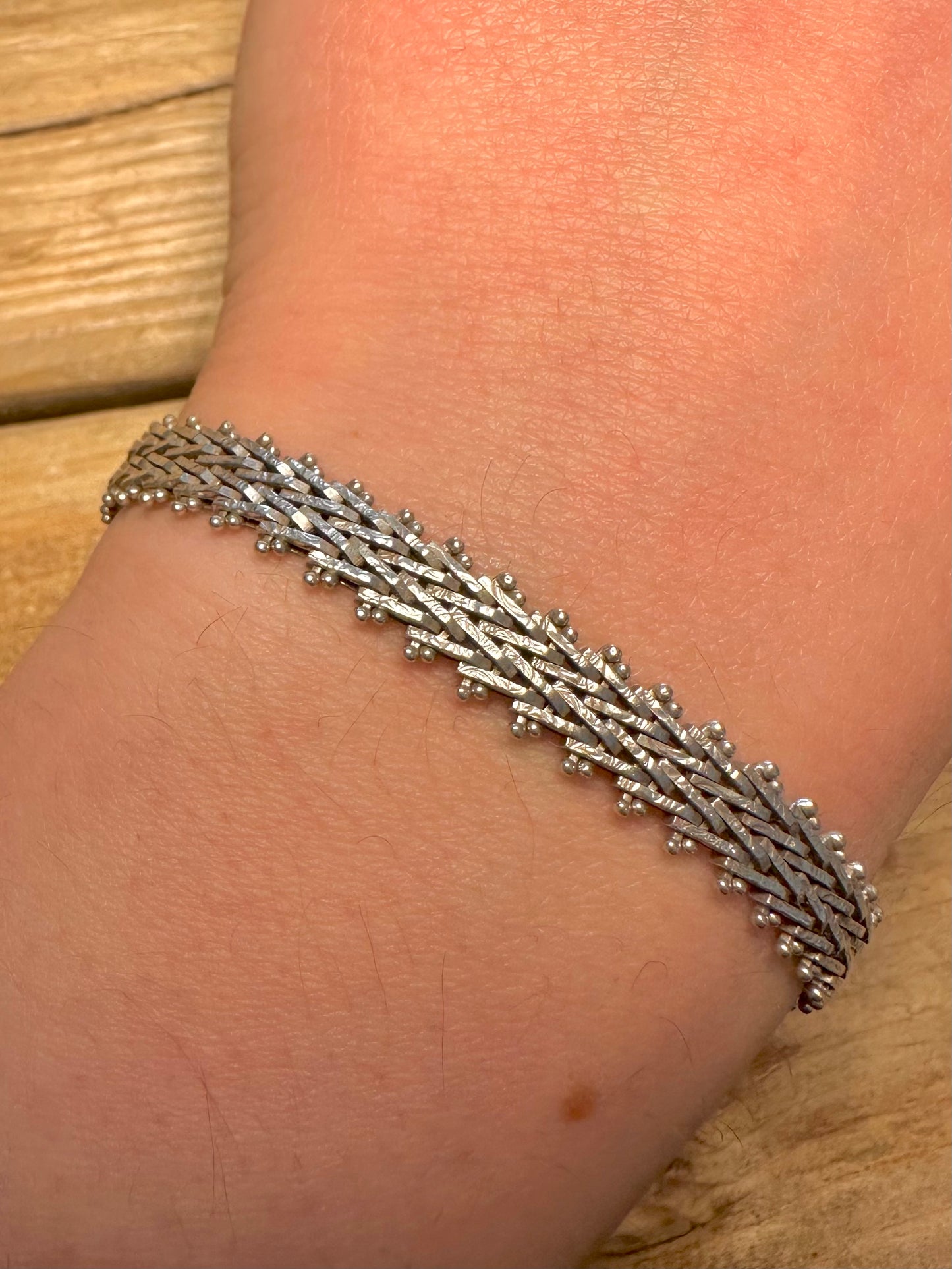 Vintage Double Lion Italian Milor 925 Silver 7.5 inch Bracelet