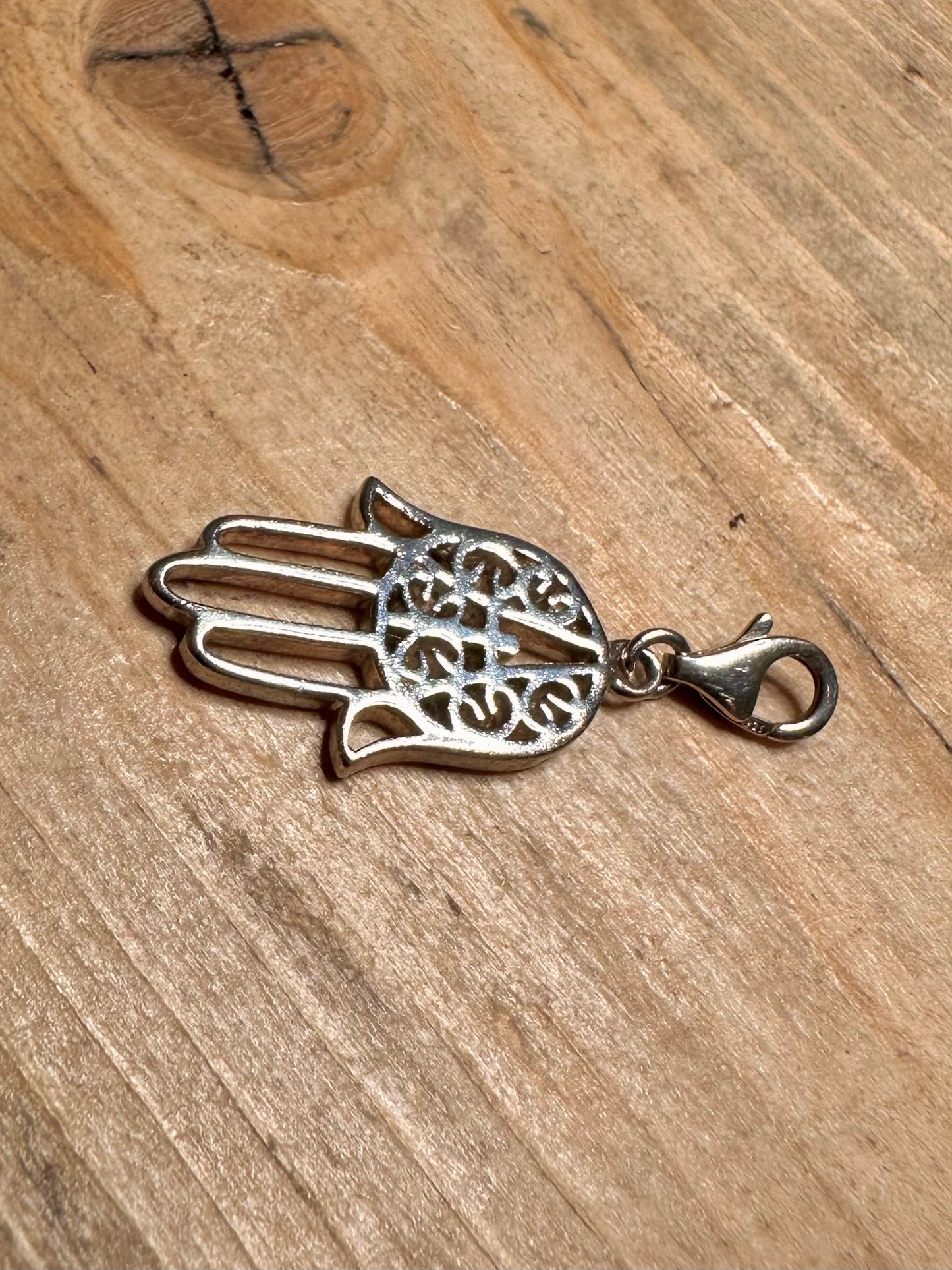 Vintage Hand of Fatima 925 Silver Pendant