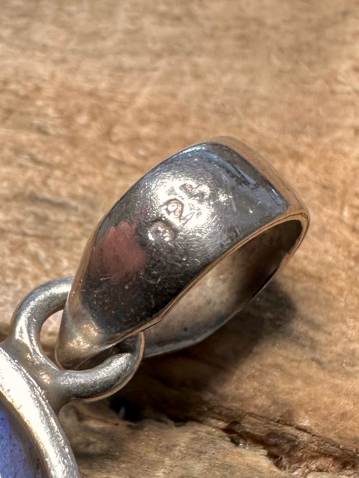 Vintage Oval Labradorite 925 Silver Pendant