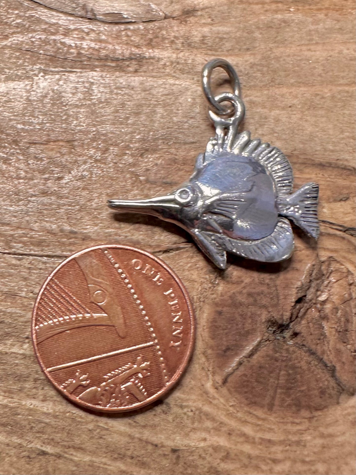 Vintage Fish 925 Silver Pendant