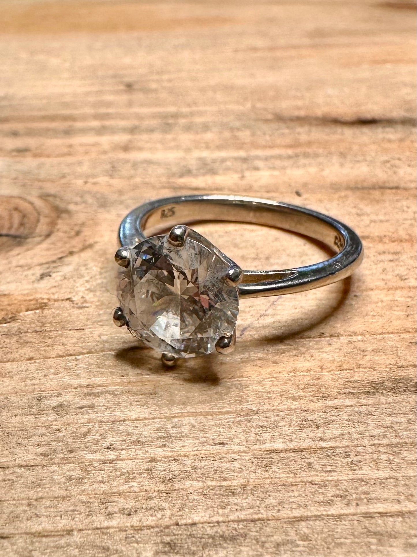 Vintage DQCZ Stone 925 Silver Size Q Ring
