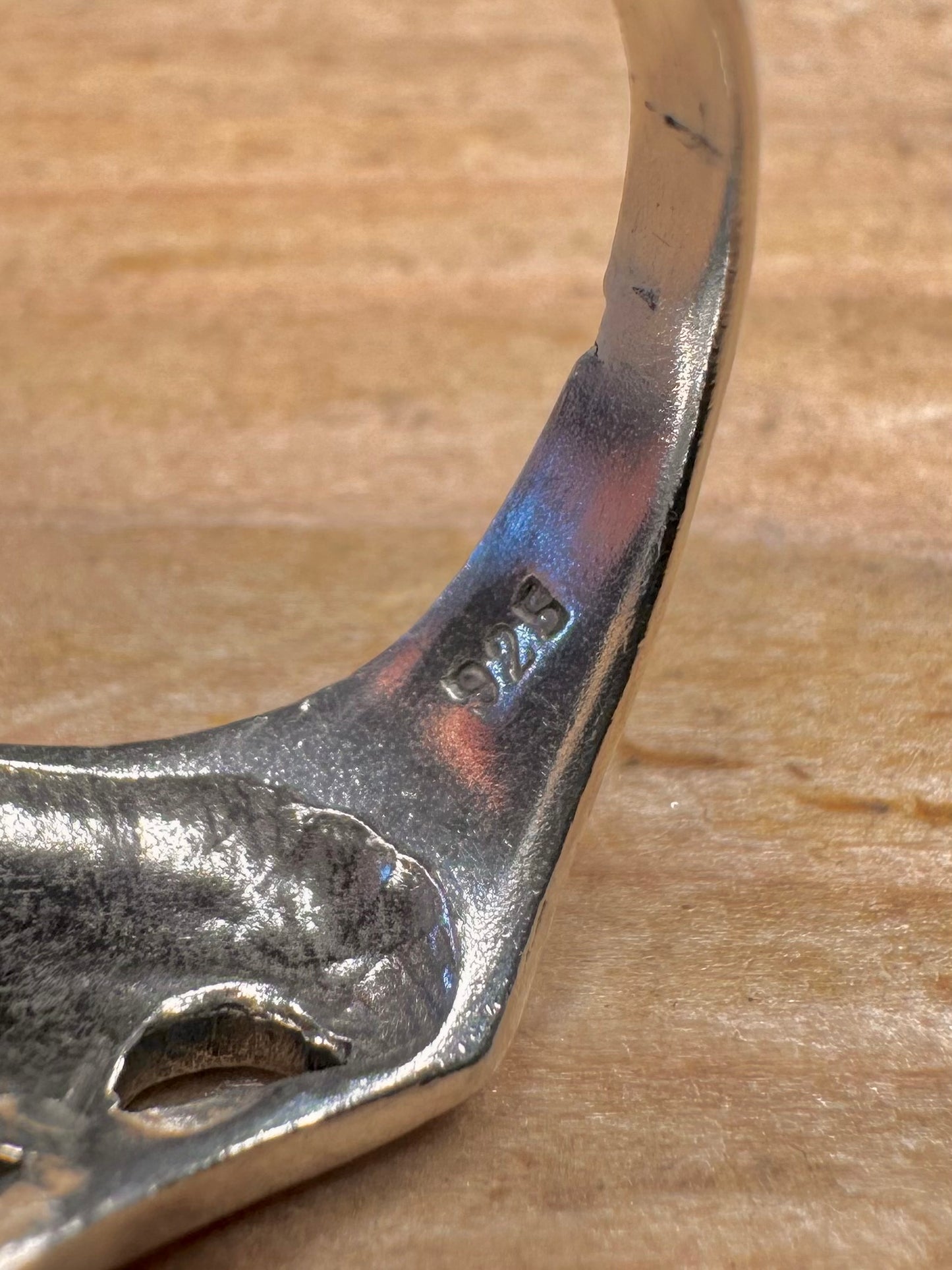 Vintage Mask 925 Sterling Silver Size Q Ring