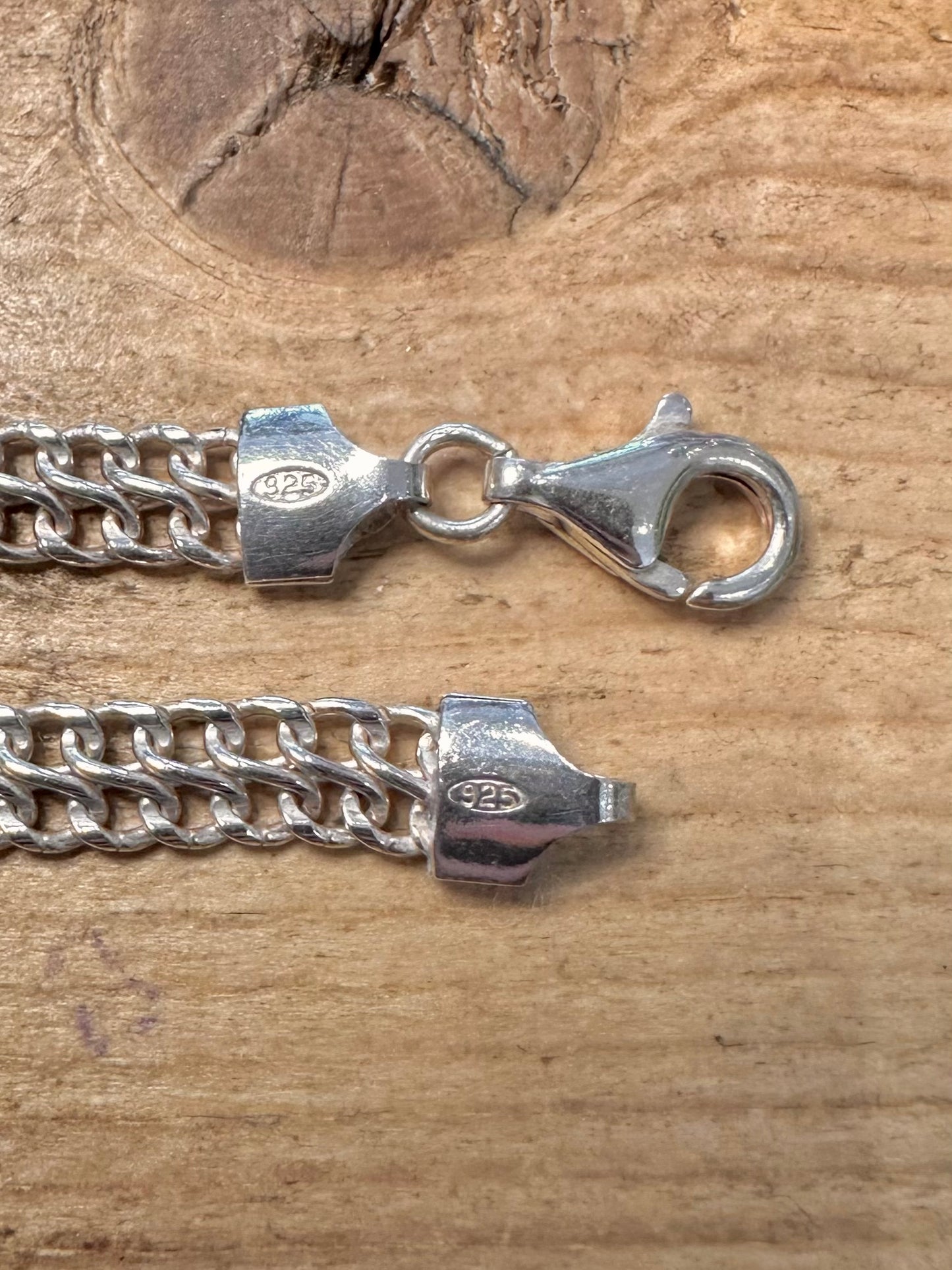 Vintage S Link Italy 925 Silver 17.5 inch Necklace
