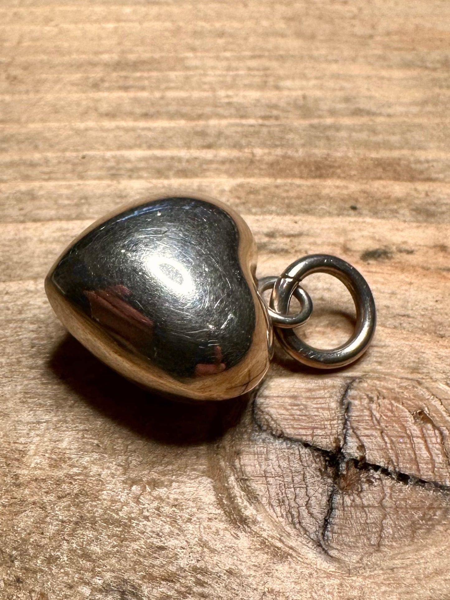 Vintage Puff Heart 925 Silver Pendant