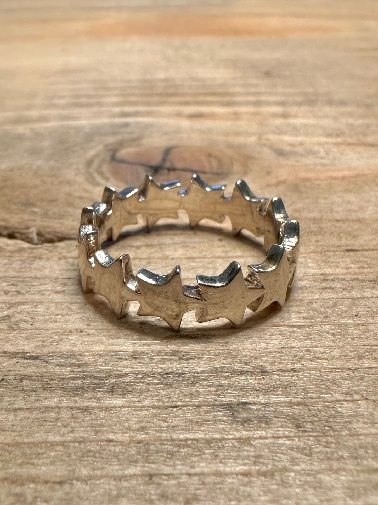 Vintage Star Band 925 Silver Size O Ring
