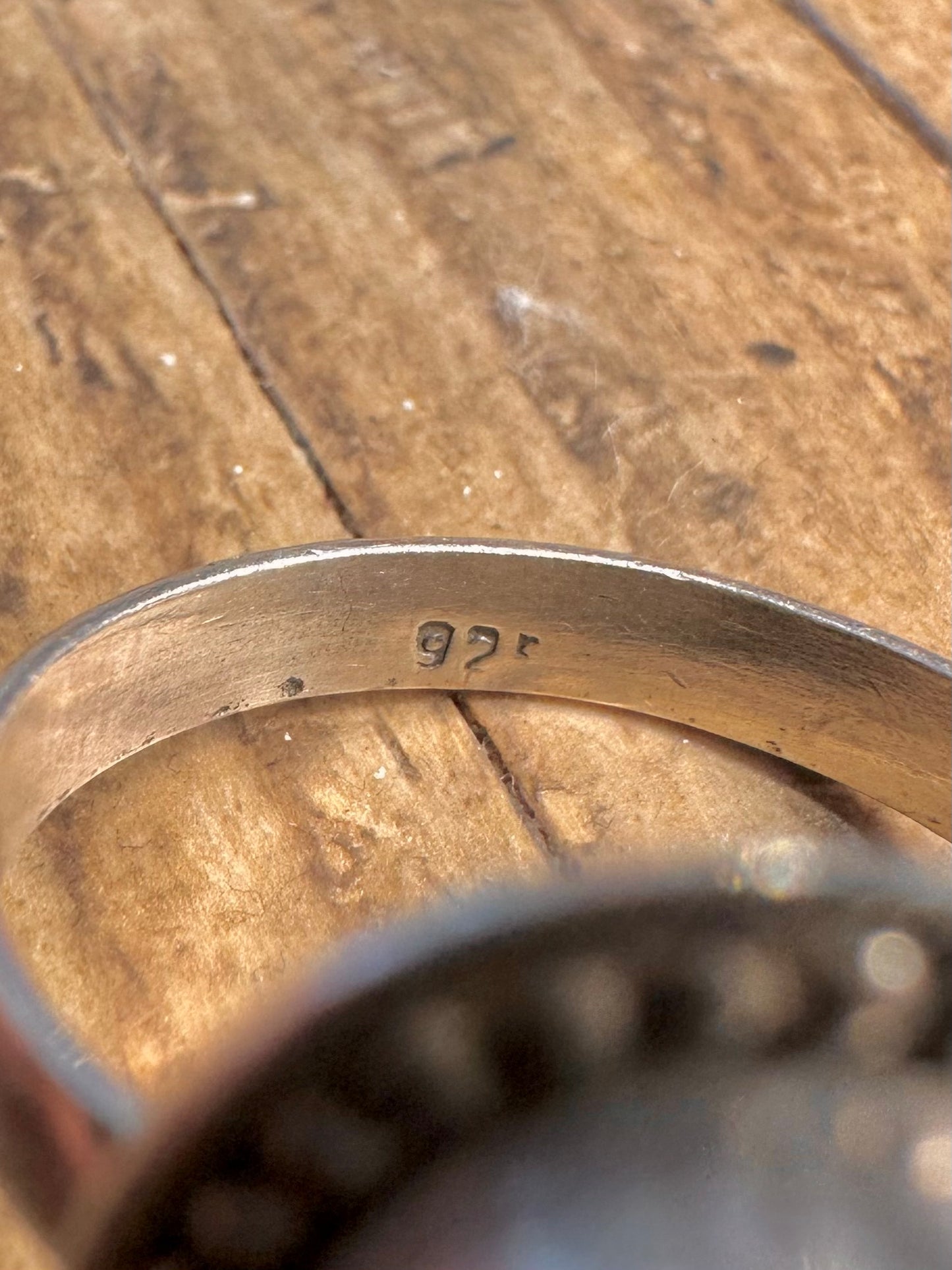 Labradorit Oval 925 Sterling Silber Ring Größe O1/2