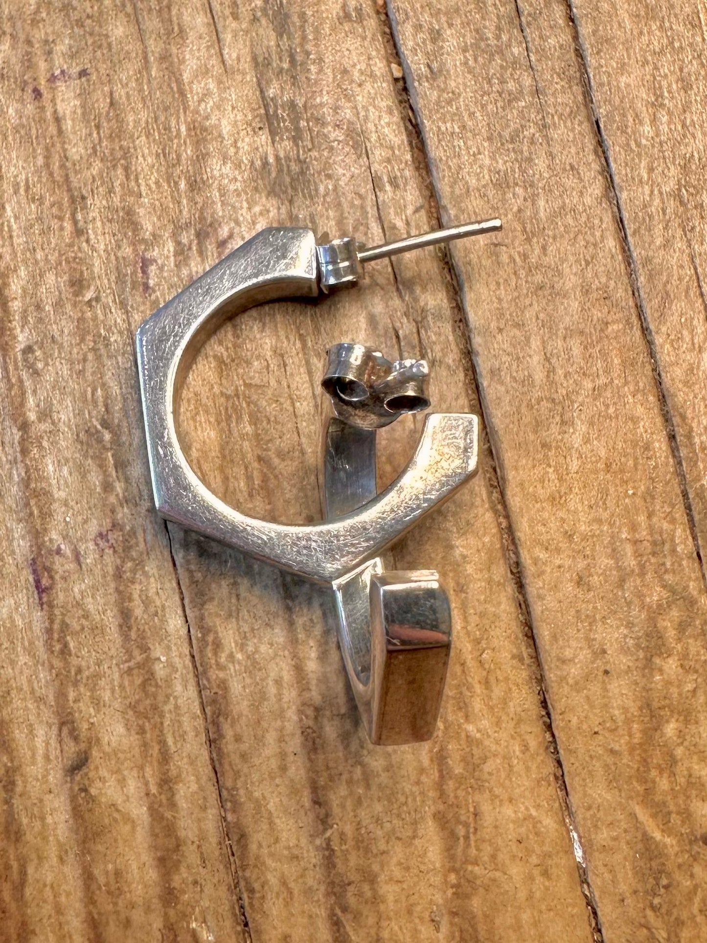 Geometrische Creolen aus 925er Sterlingsilber