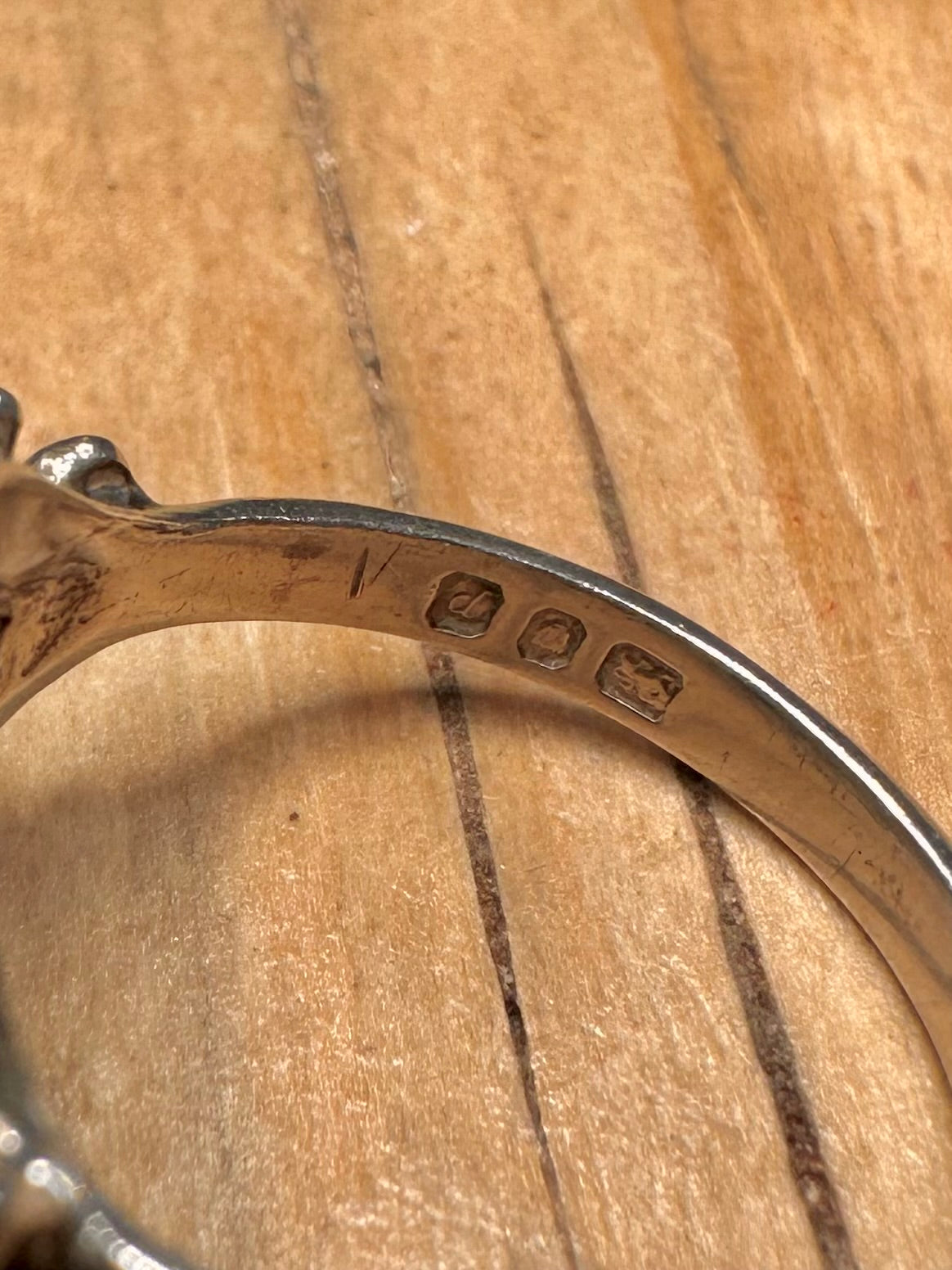 Abstract 1970 Brutalist Coral 925 Sterling Silver Size N Ring