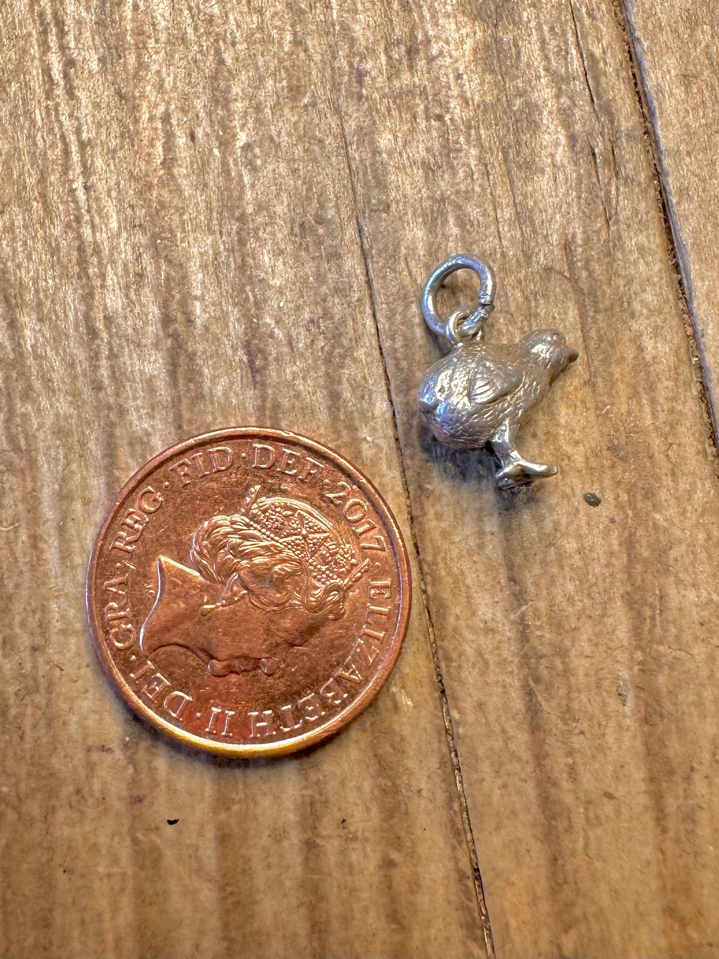 Kleines Küken 925 Sterling Silber Charm-Anhänger