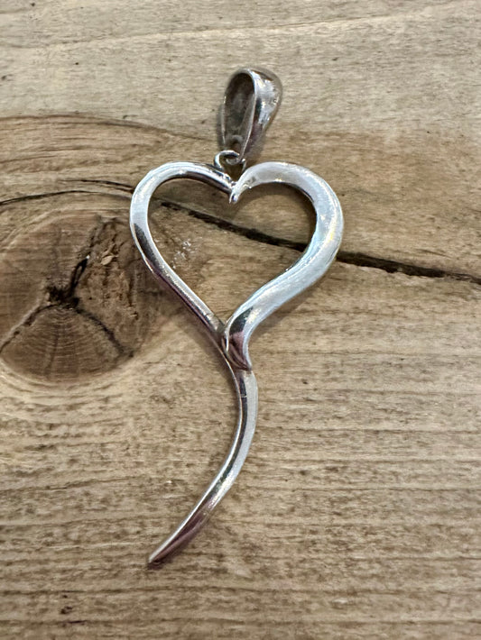 Abstract Heart 925 Silver Pendant