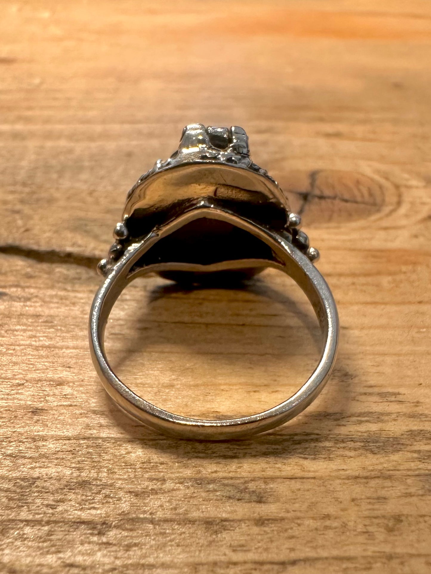 Vintage Tribal Poison 925 Silver Size Q1/2 Ring