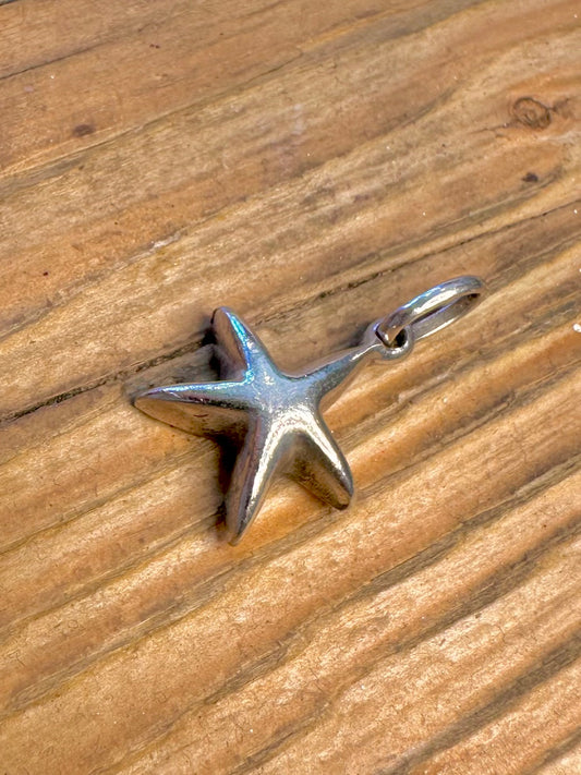 Solid Star 925 Sterling Silver Pendant