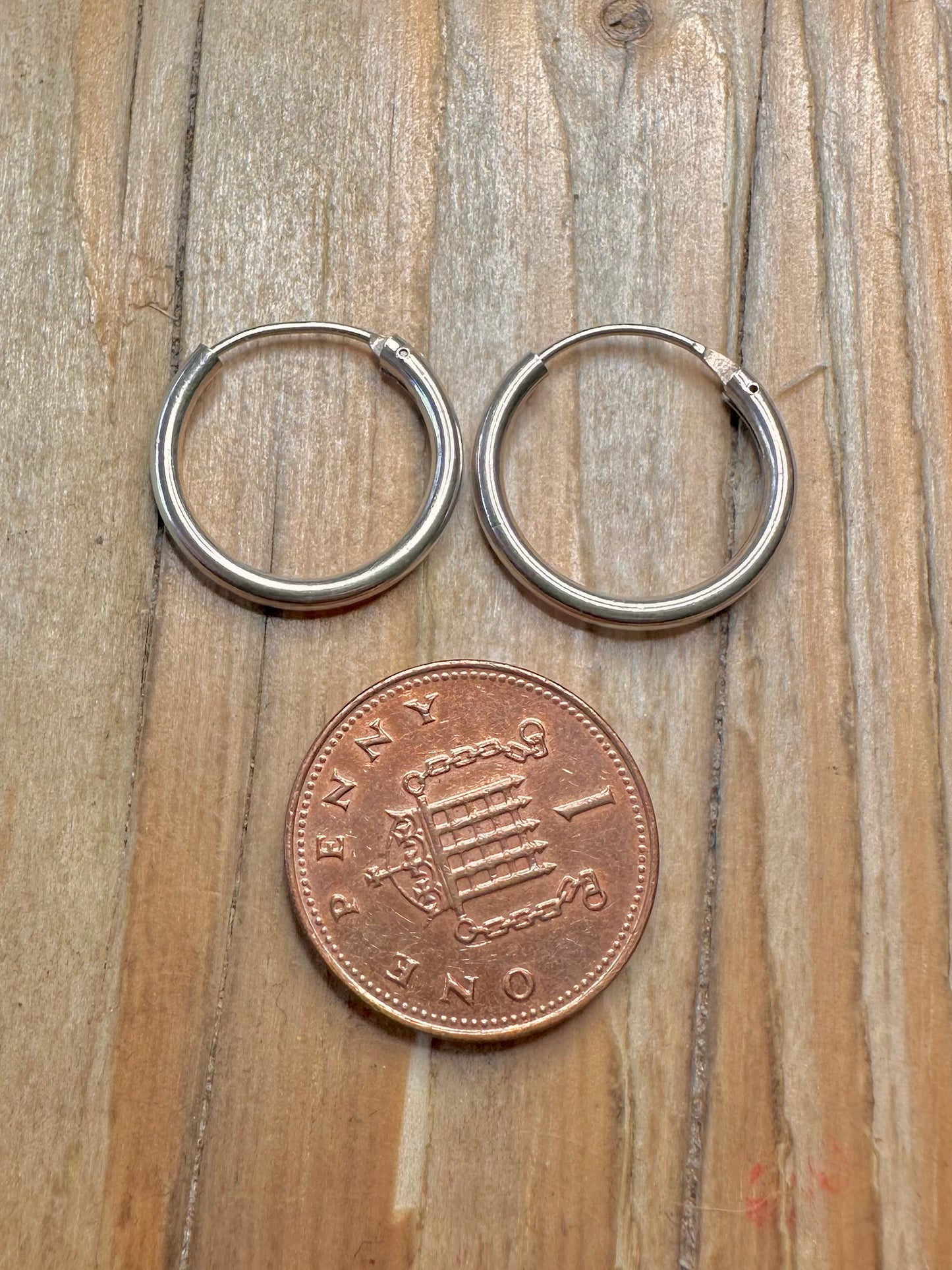 Vintage Hoops 925 Sterling Silver Earrings