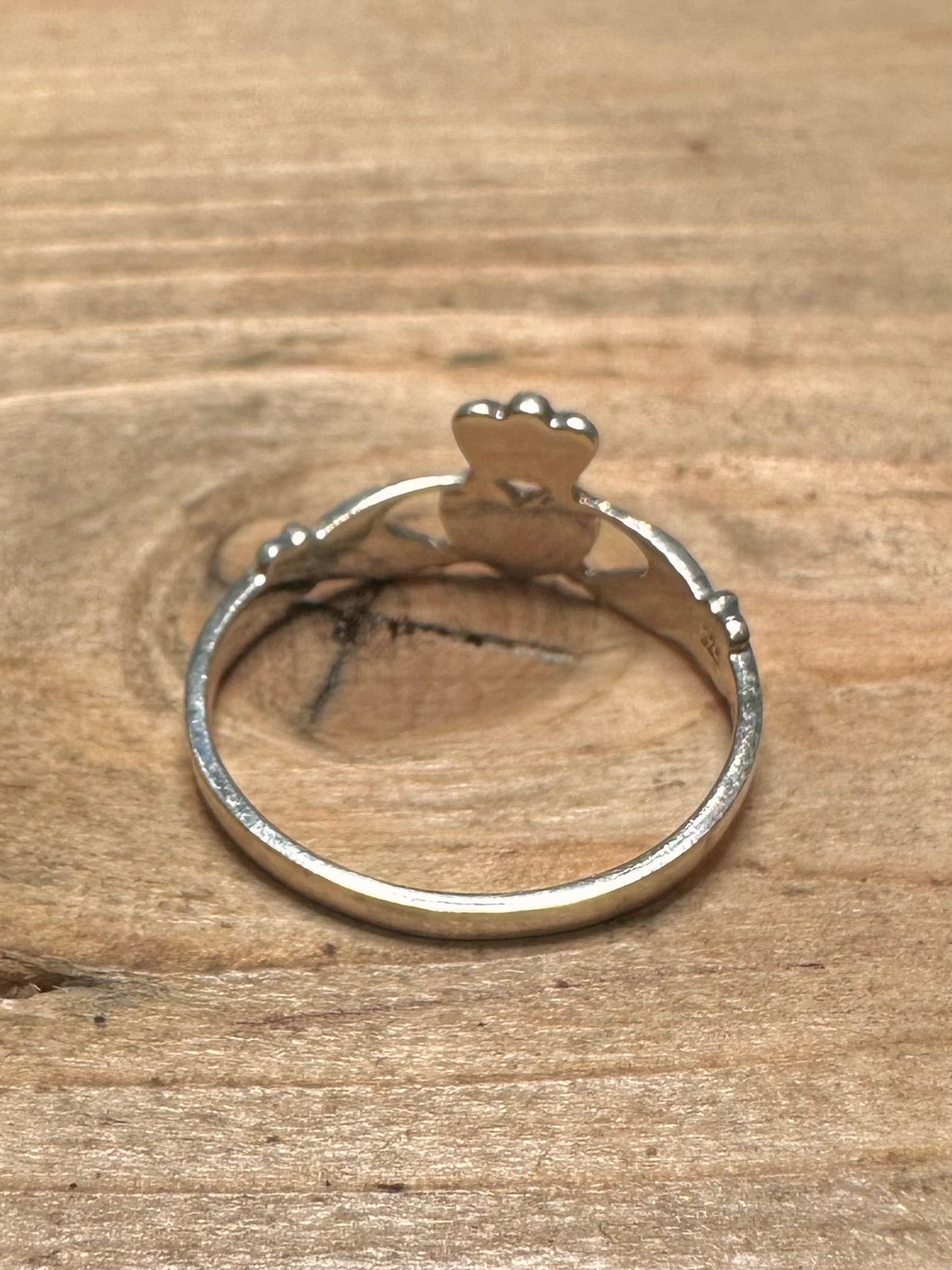 Vintage Claddagh 925 Silver Size S Ring