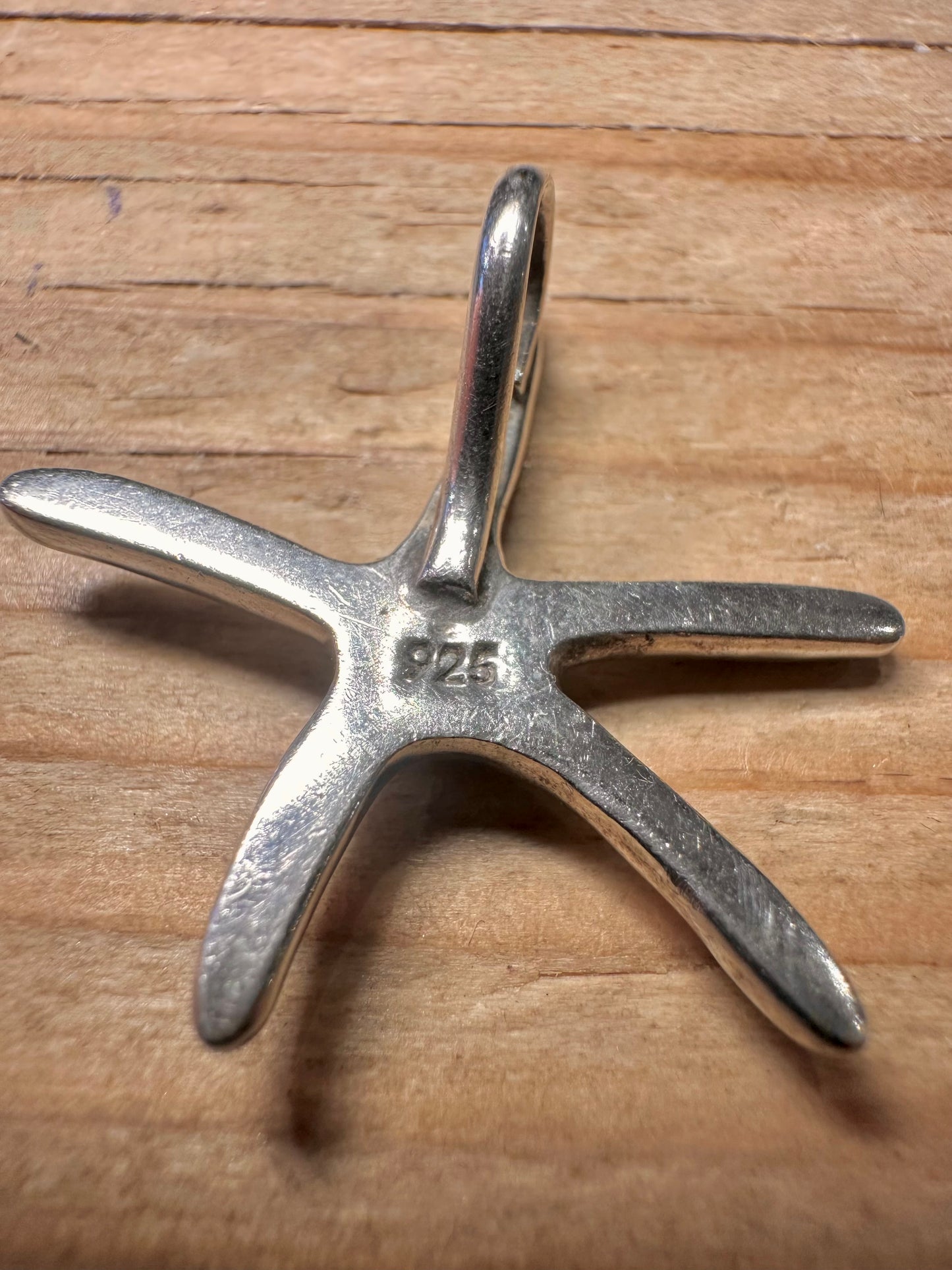 Modernistischer Seestern 925er Sterlingsilber-Anhänger