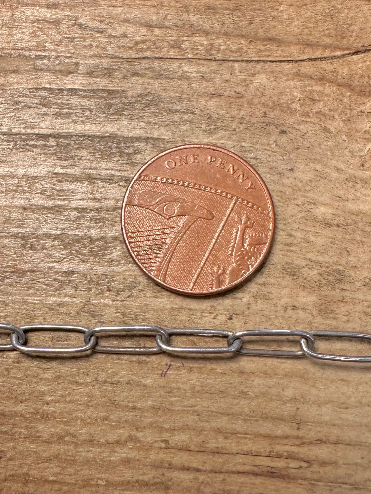 Vintage Modernist Unique Bar and Chain 800 Silver 16 inch Necklace