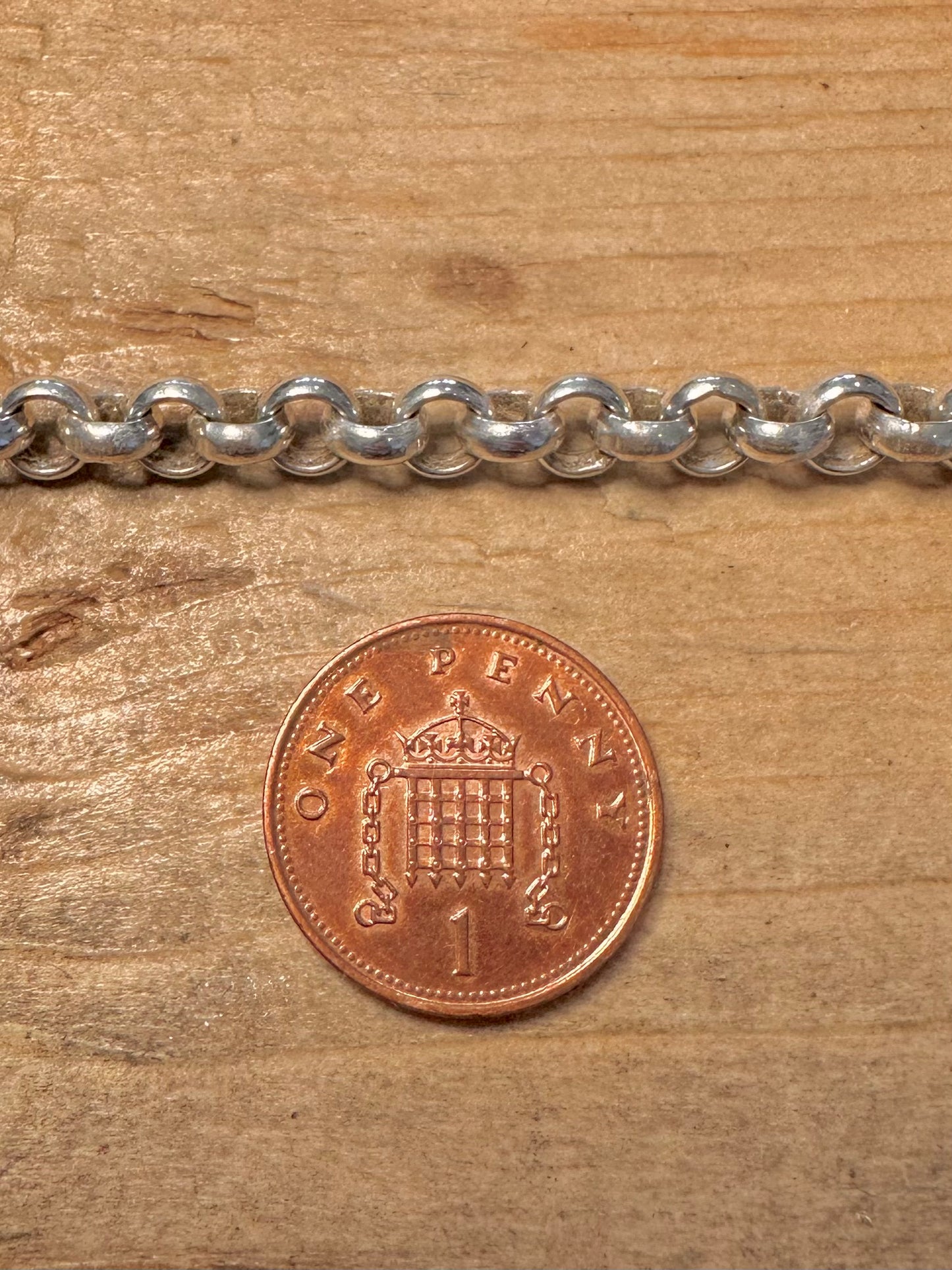 Vintage Heavy Belcher Chain 925 Silver 19.2 inch Necklace