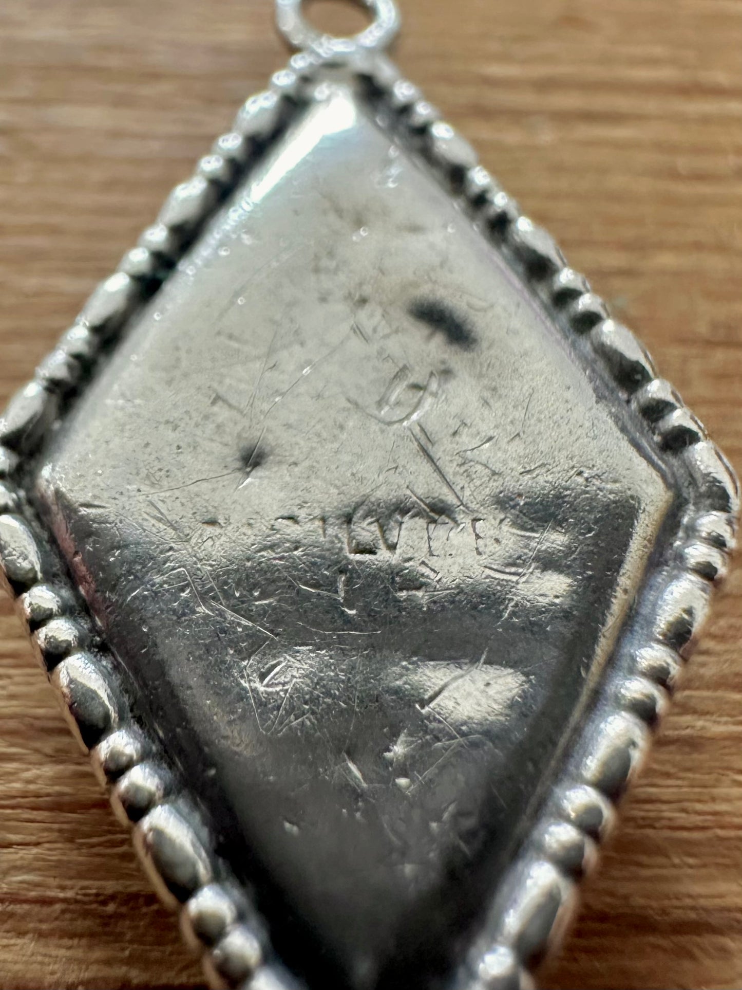 Vintage Lamb Diamond Shape 925 Silver Pendant