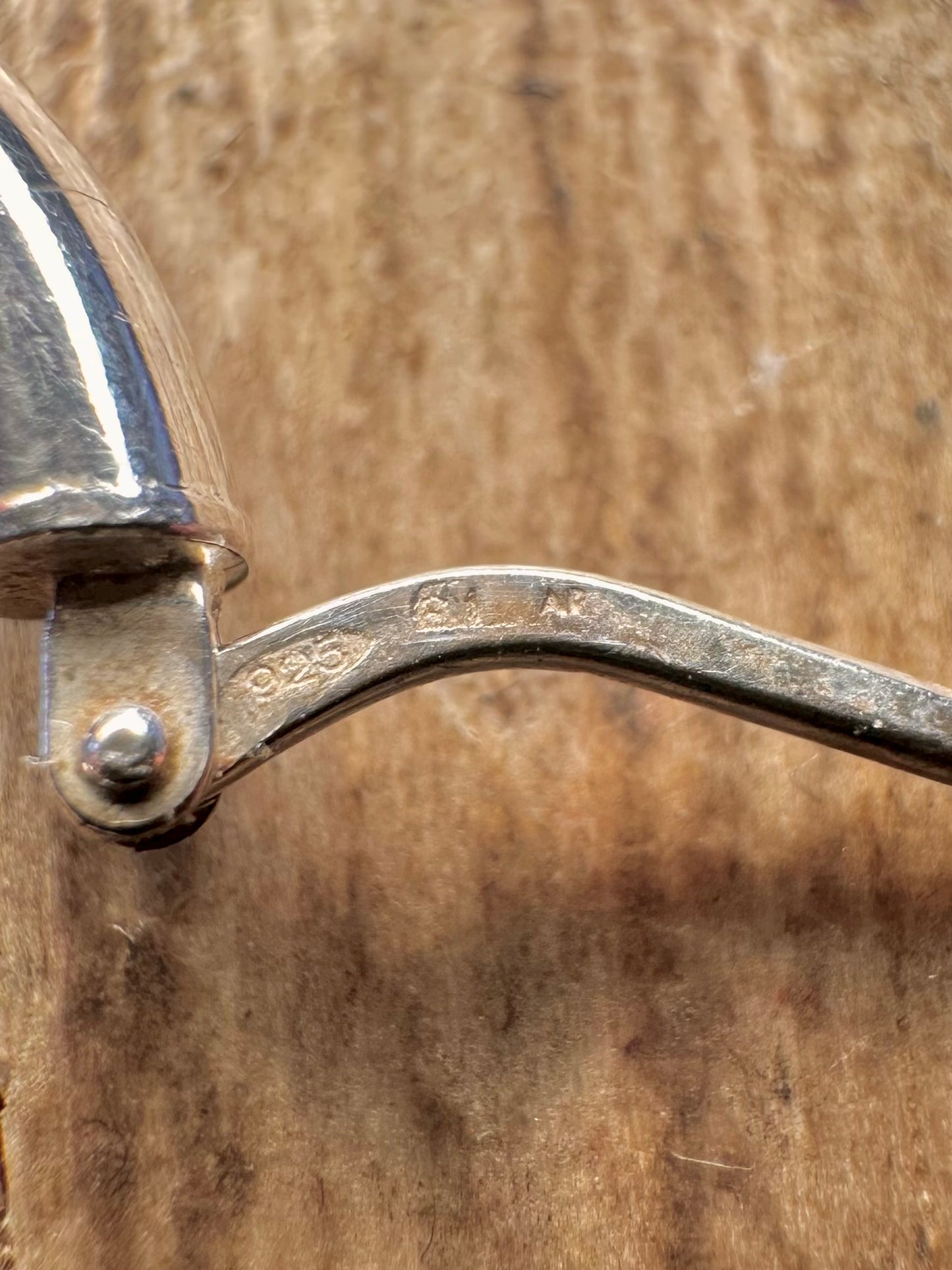 Vintage Chunky Hoops Ohrringe aus 925er Sterlingsilber