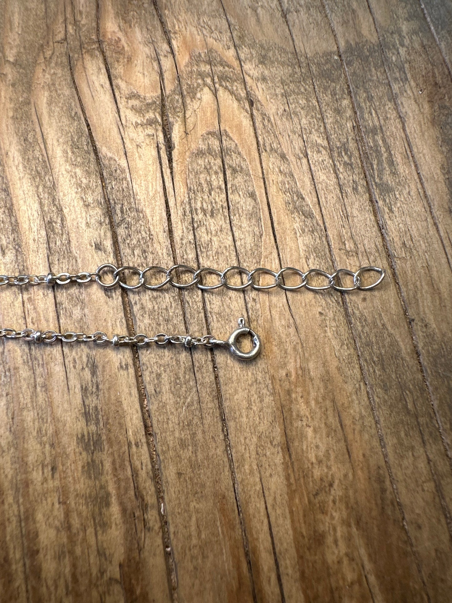 Einzigartige Kabelketten- und Onyx-Halbmond-Tribal-Halskette aus 925er Sterlingsilber, 40 bis 45 cm