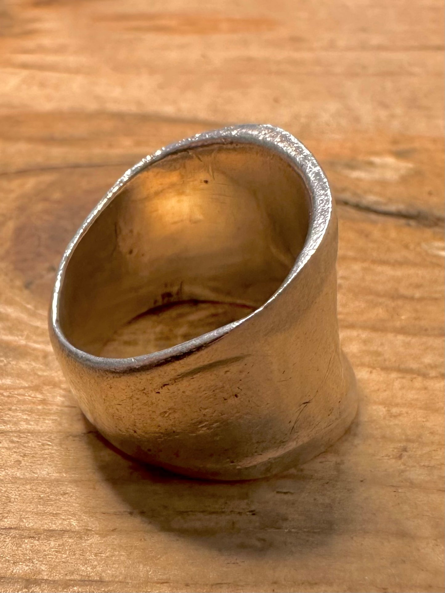 Vintage Shield Shaped 925 Silver Size J Ring