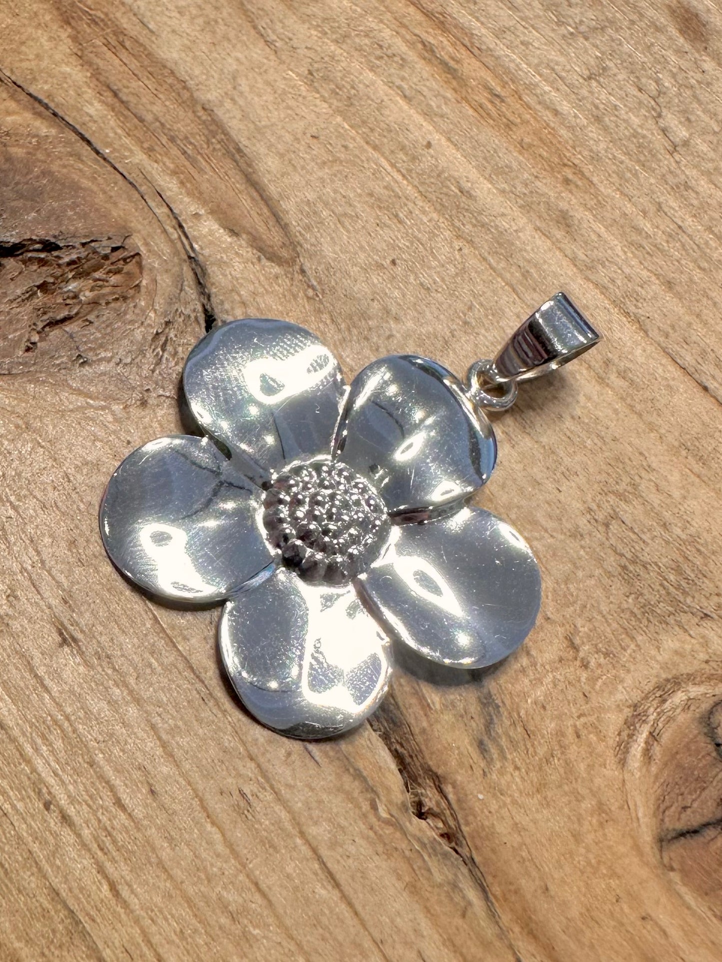 Abstract Flower 925 Silver Pendant