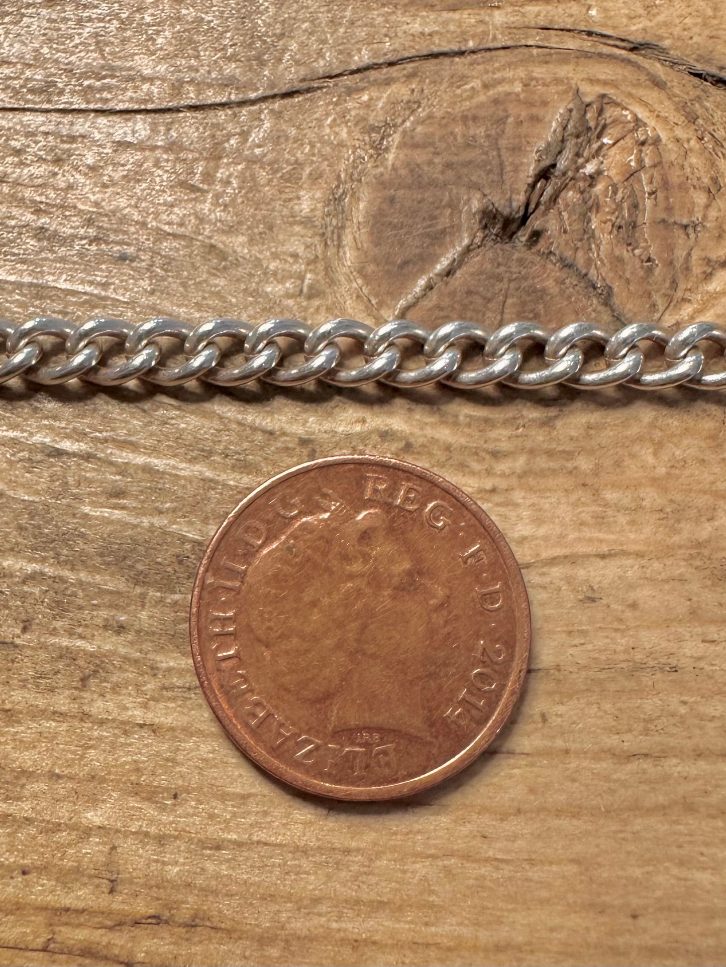 Vintage Albert Chain 925 Silver 26 inch Necklace