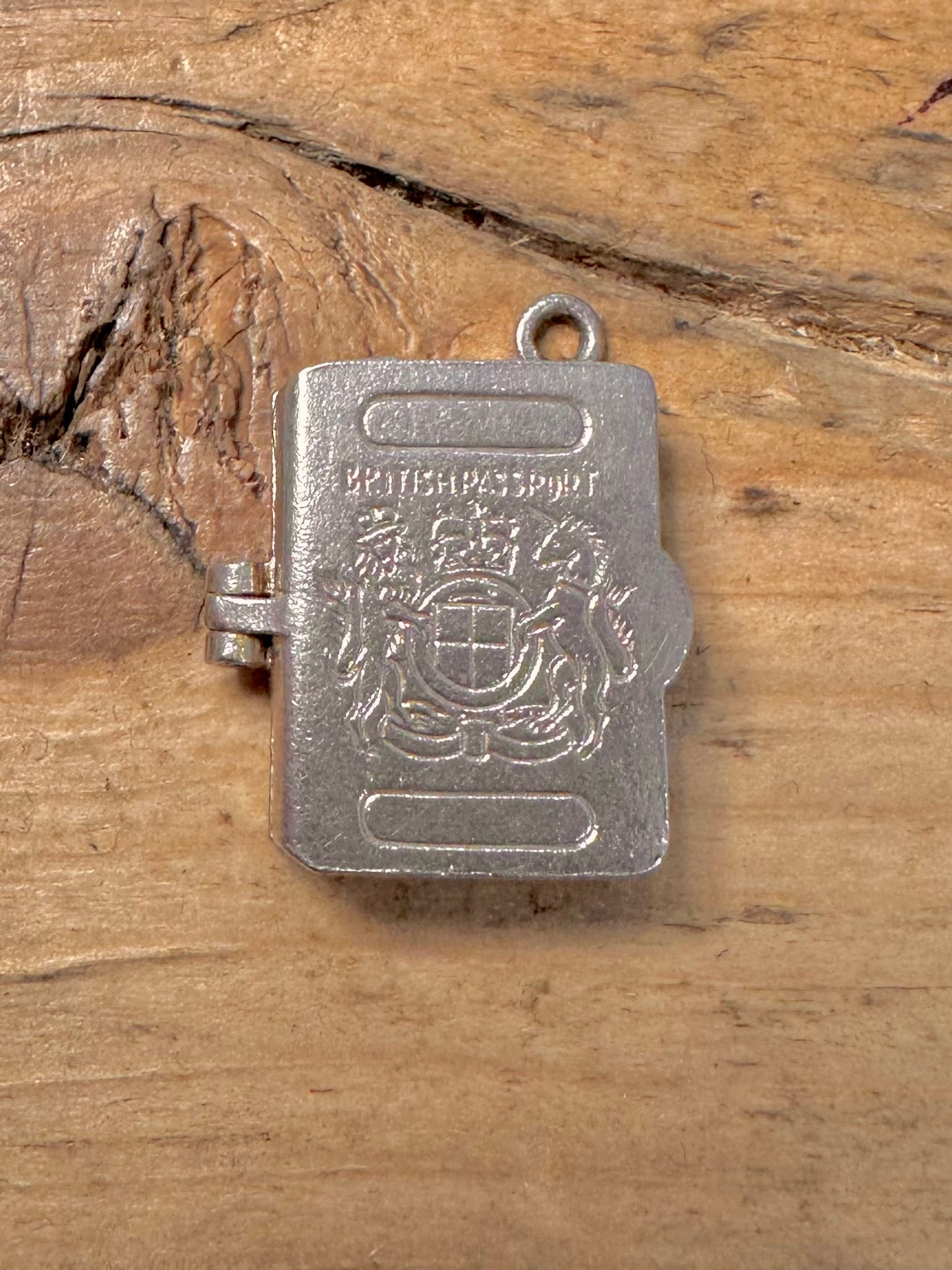 Vintage British Passport with Papers 925 Silver Charm Pendant
