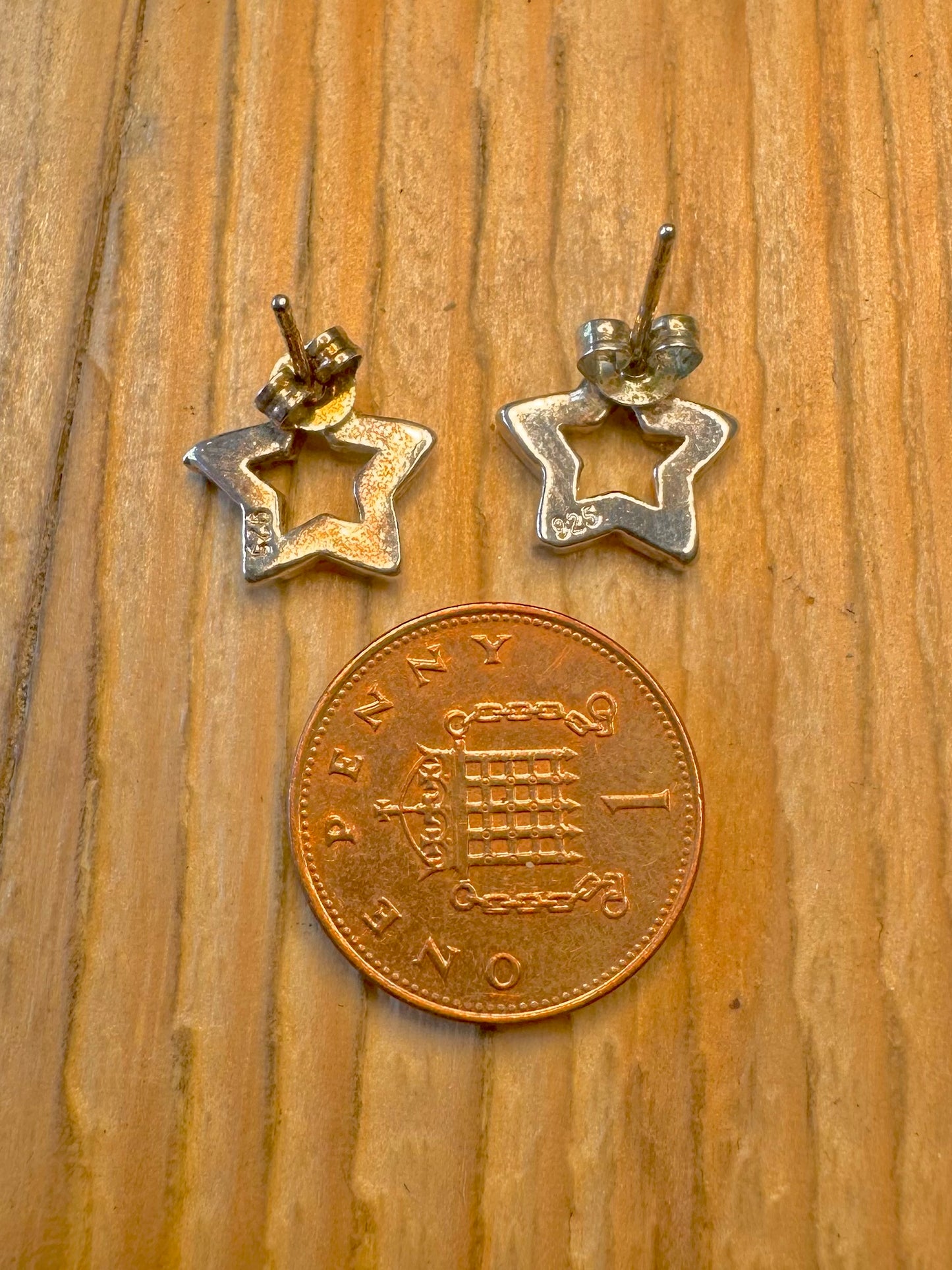 Vintage Star Stud 925 Sterling Silver Earrings