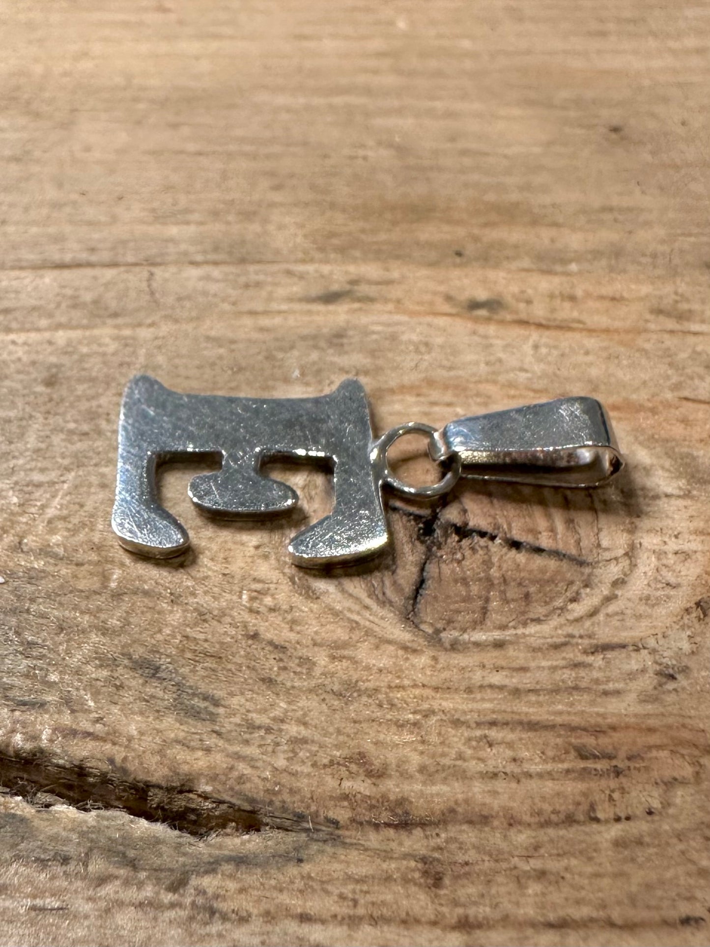 Vintage Letter E 925 Silver Pendant