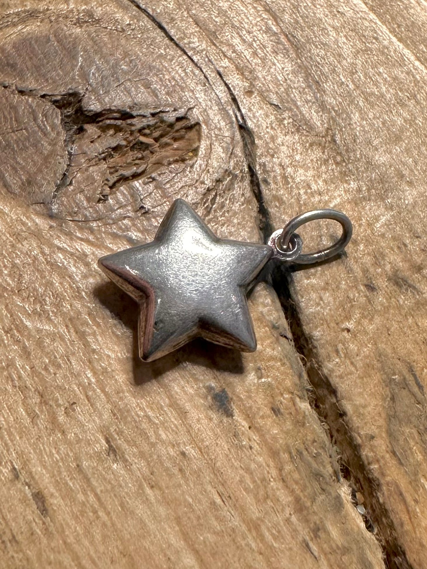 Vintage Puff Star 925 Silver Pendant