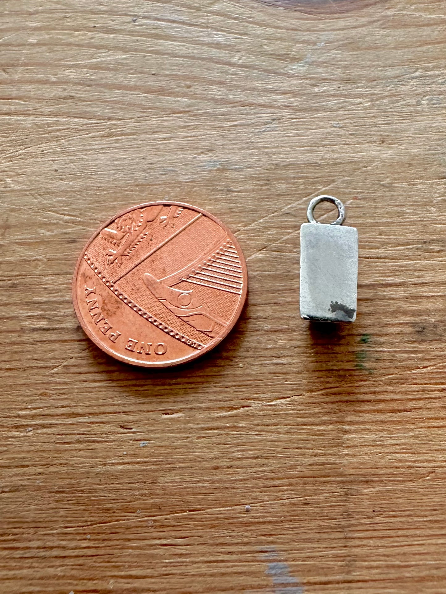 Vintage Small Ingot 925 Silver Pendant
