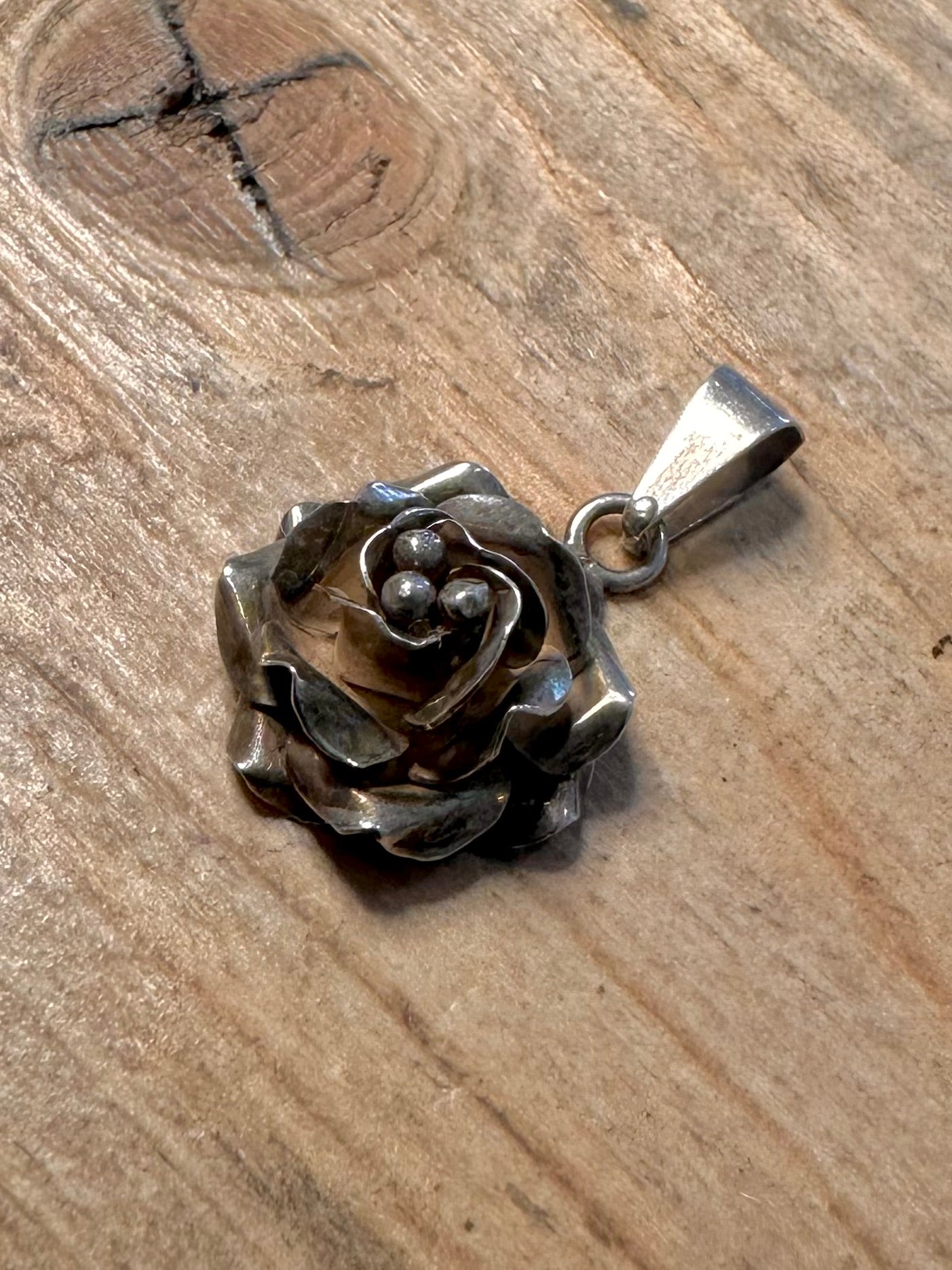 Vintage Flower Mexico 925 Silver Pendant