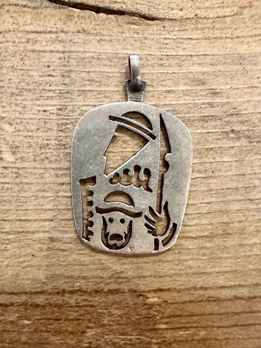 Vintage Tribal Design 925 Silver Pendant
