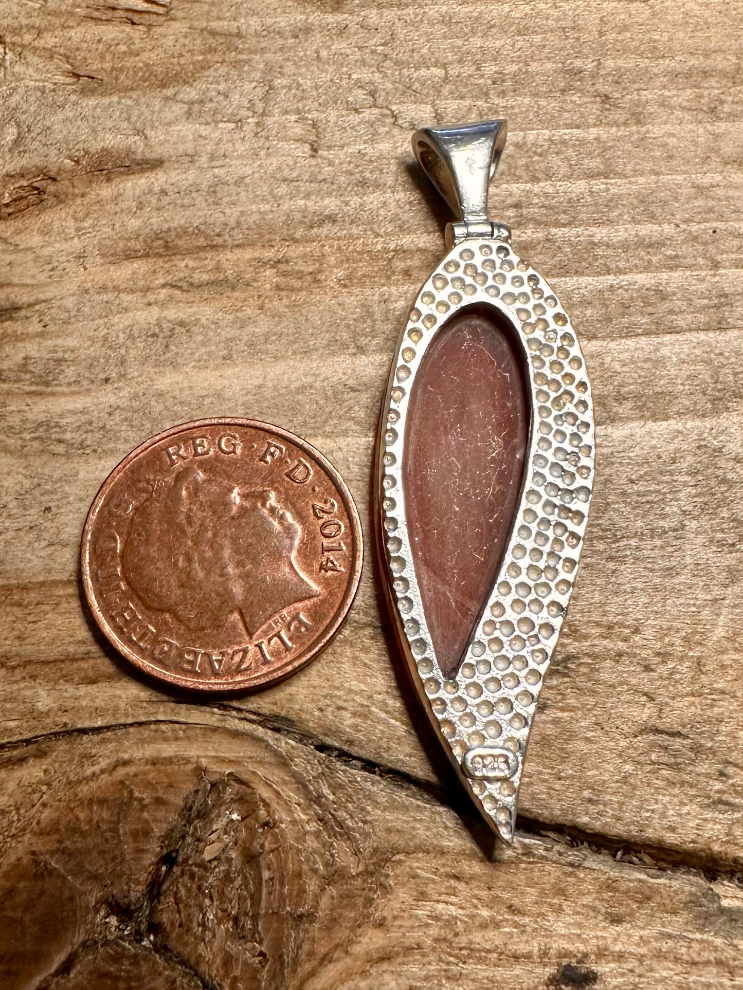 Modernist Carnelian 925 Silver Pendant