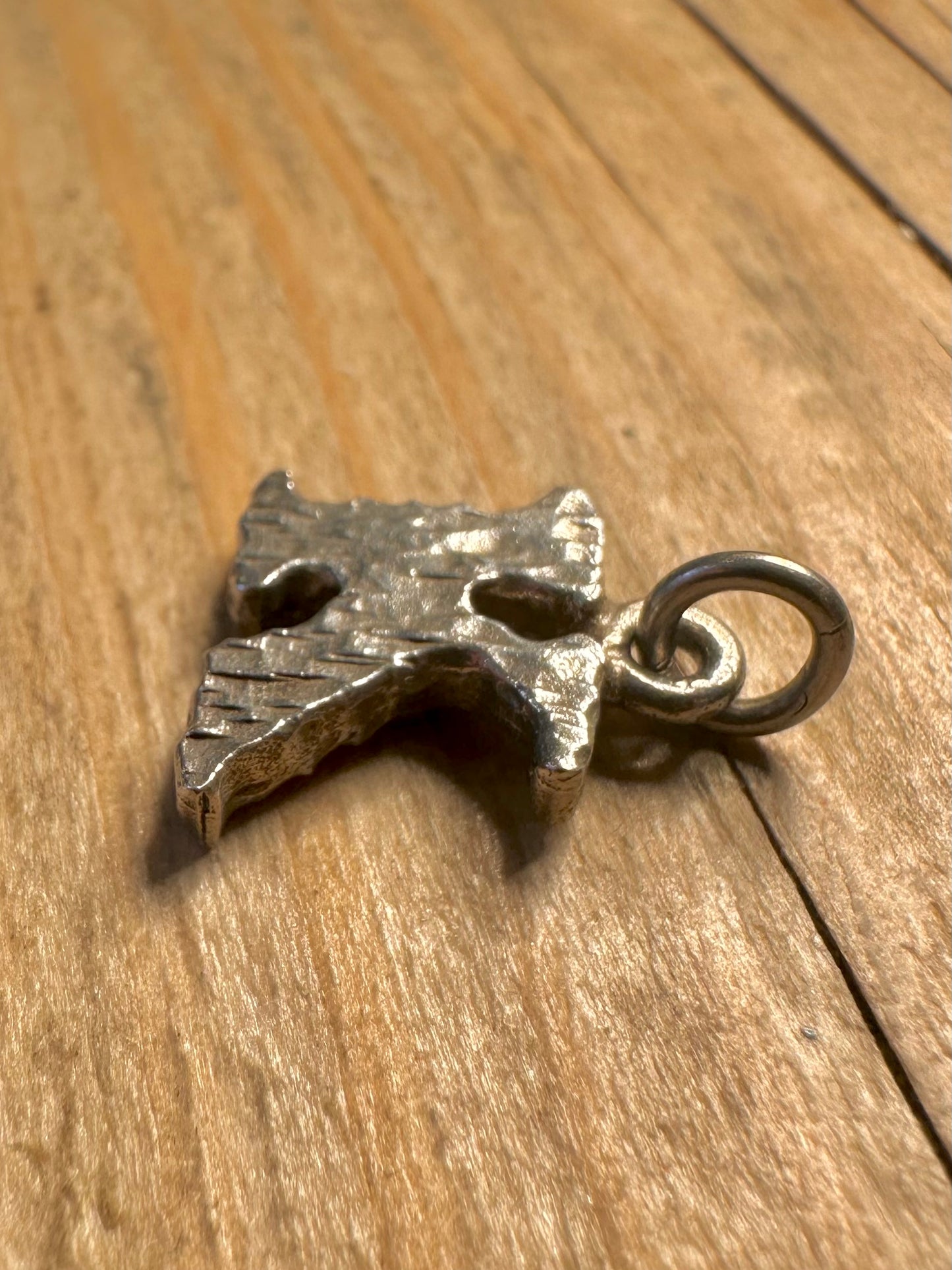 Vintage Letter K Textured Maker NB 925 Sterling Silver Pendant