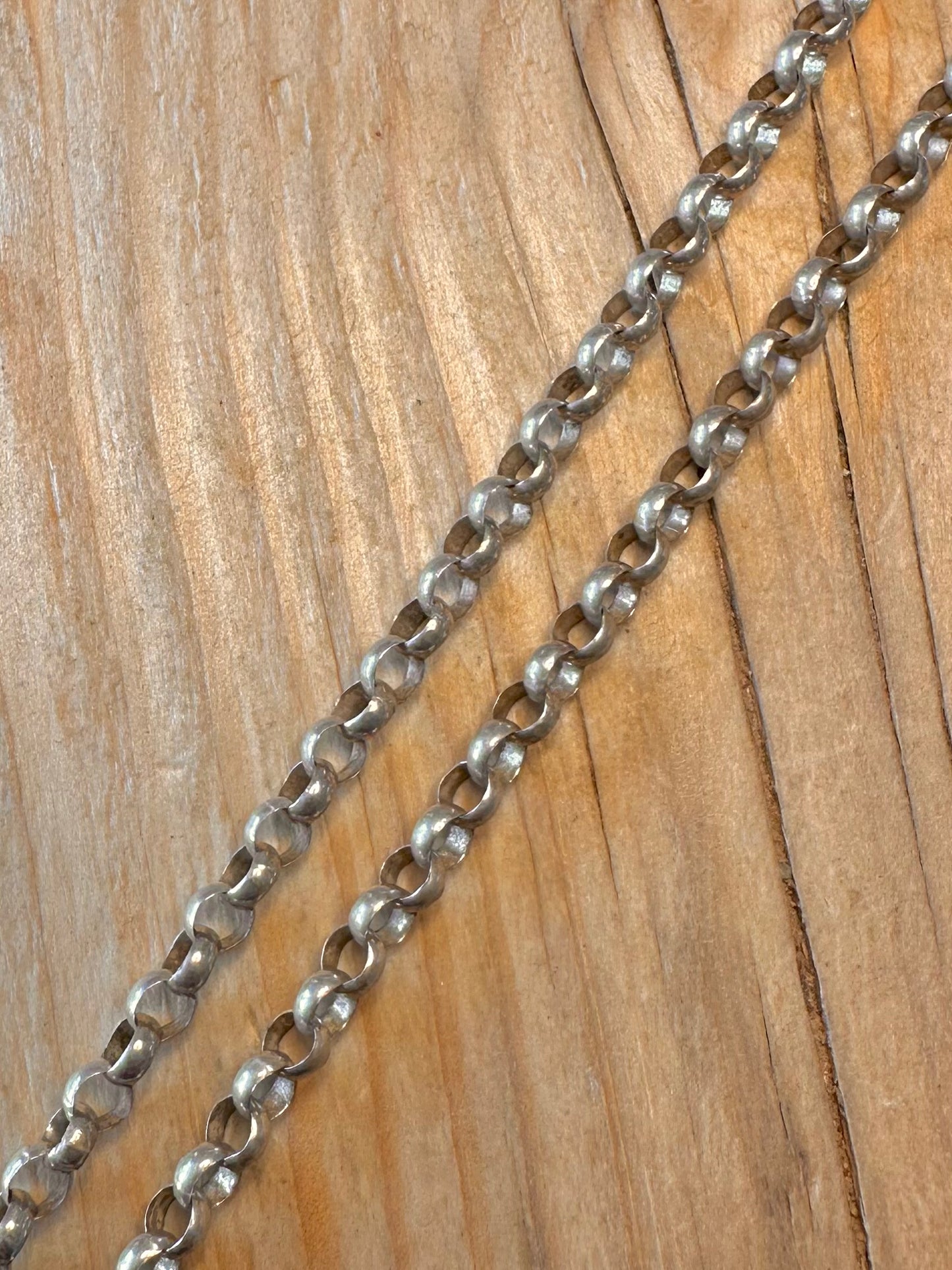 Vintage Belcher Chain Italy 925 Silver 20.5 inch Necklace