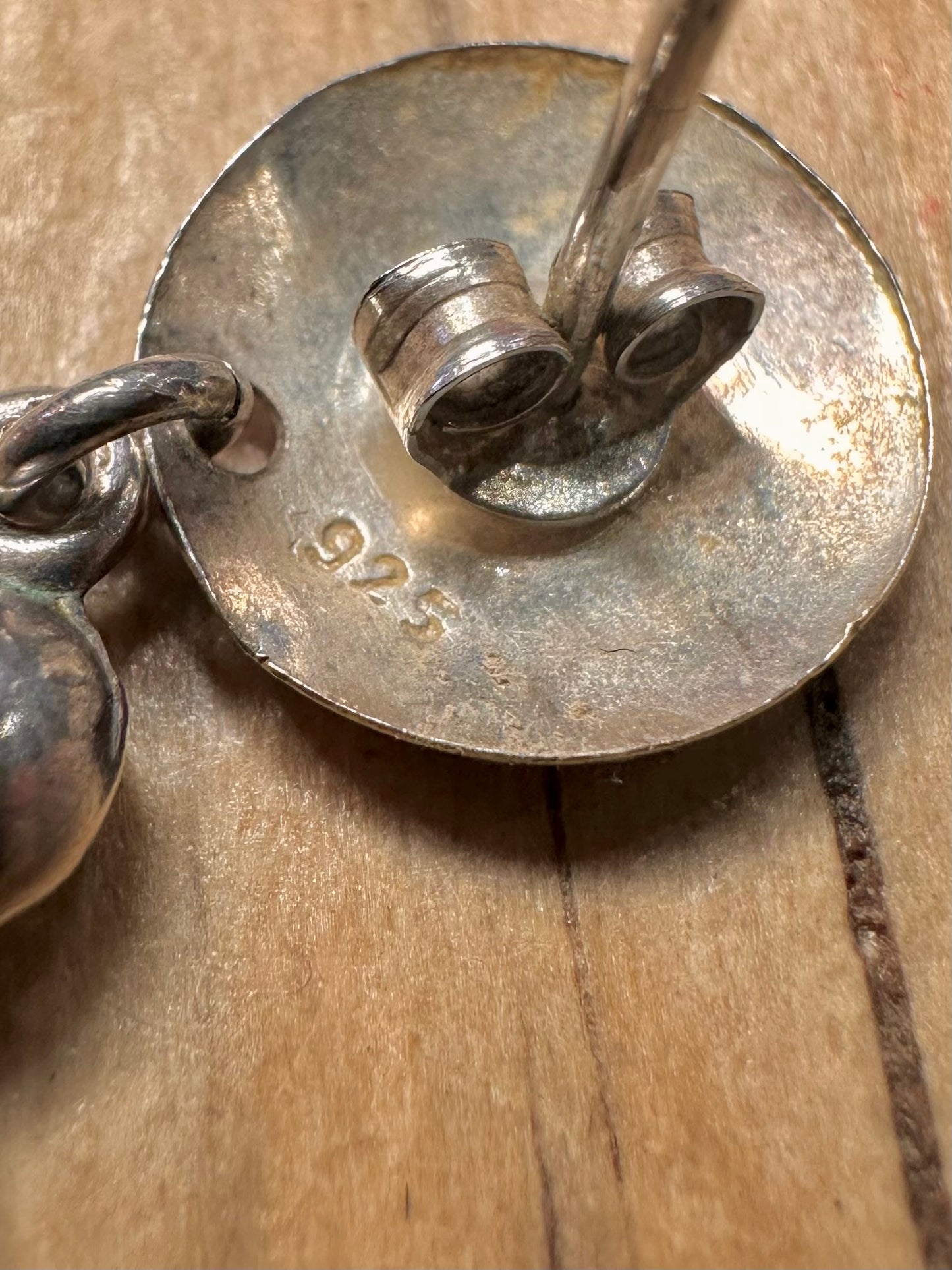 Vintage Dangle Teardrop 925 Sterling Silver Earrings