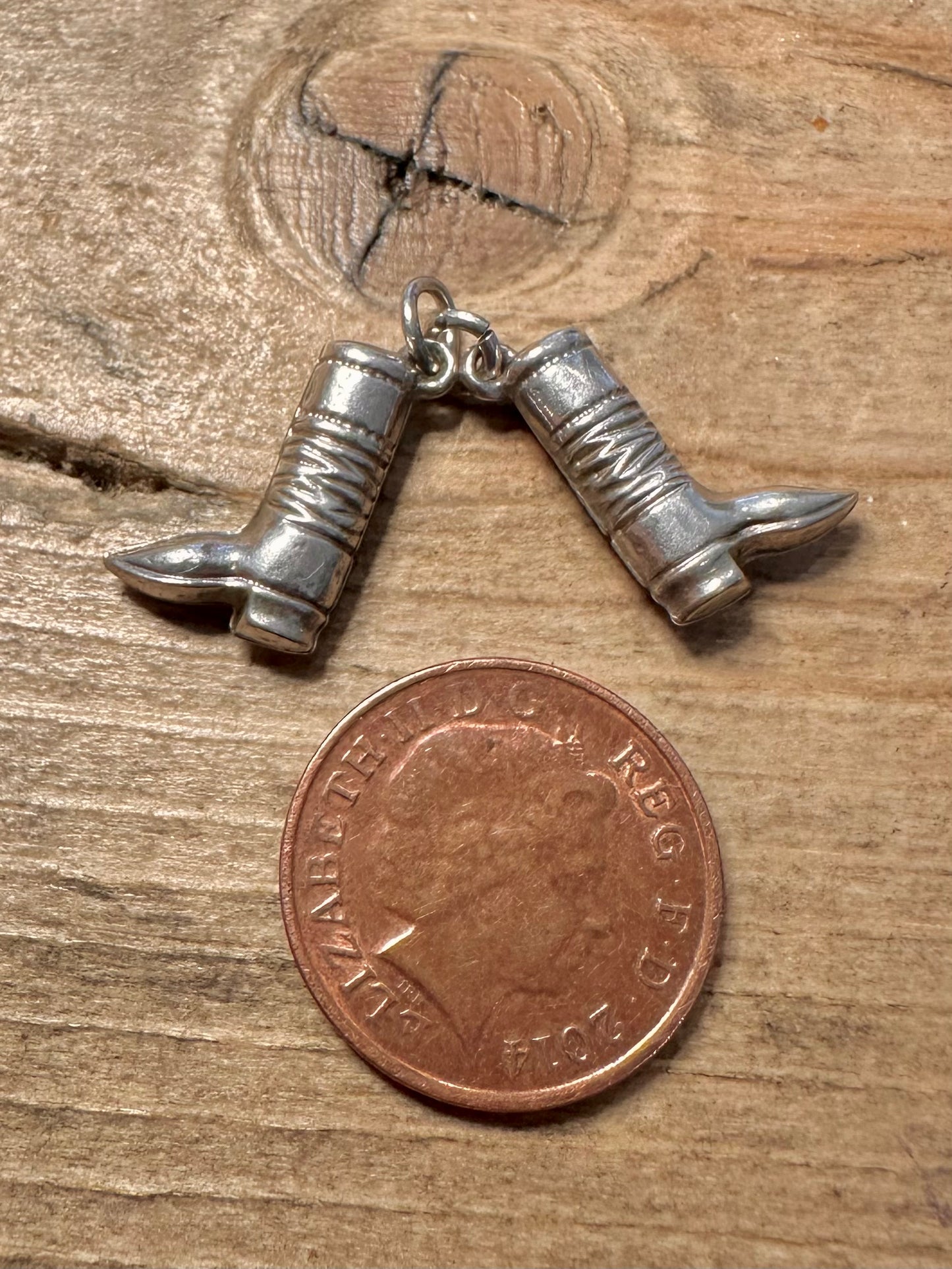 Vintage Pair of Boots 925 Silver Charm Pendant