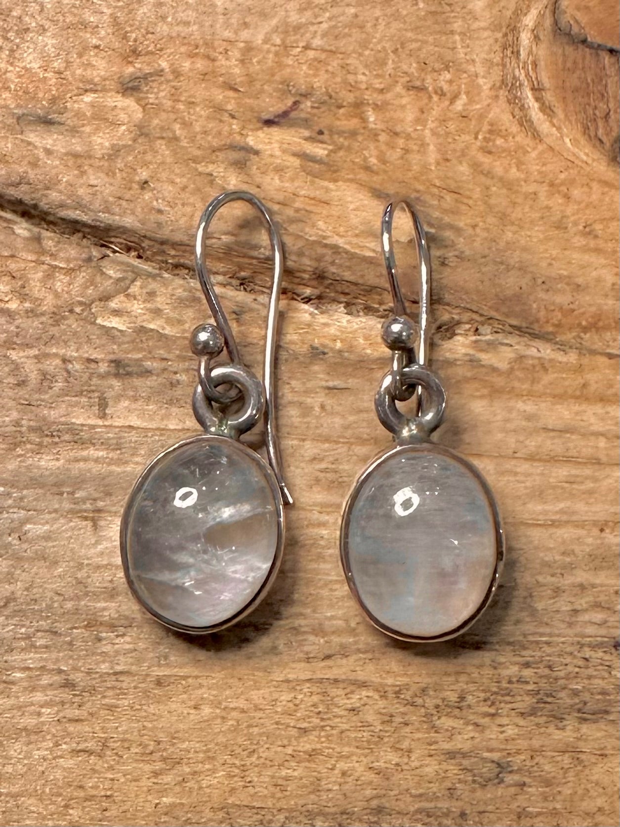 Vintage Moonstone 925 Silver Earrings